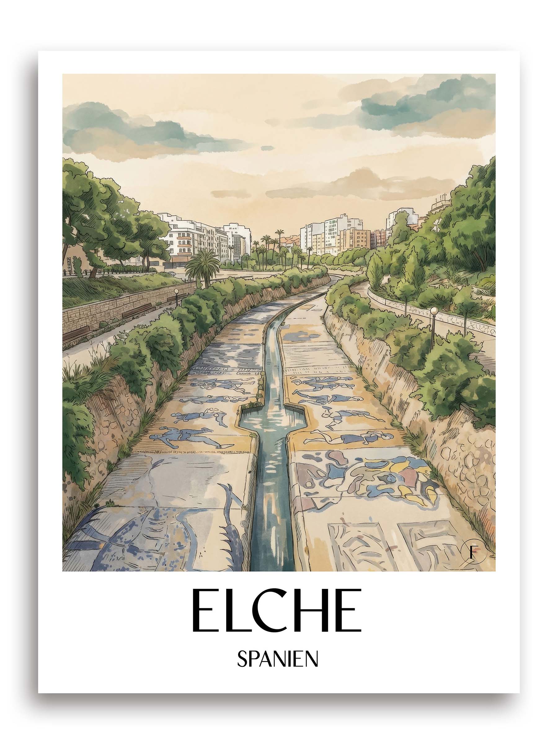 elche-spanien-spanien-poster-aquarell