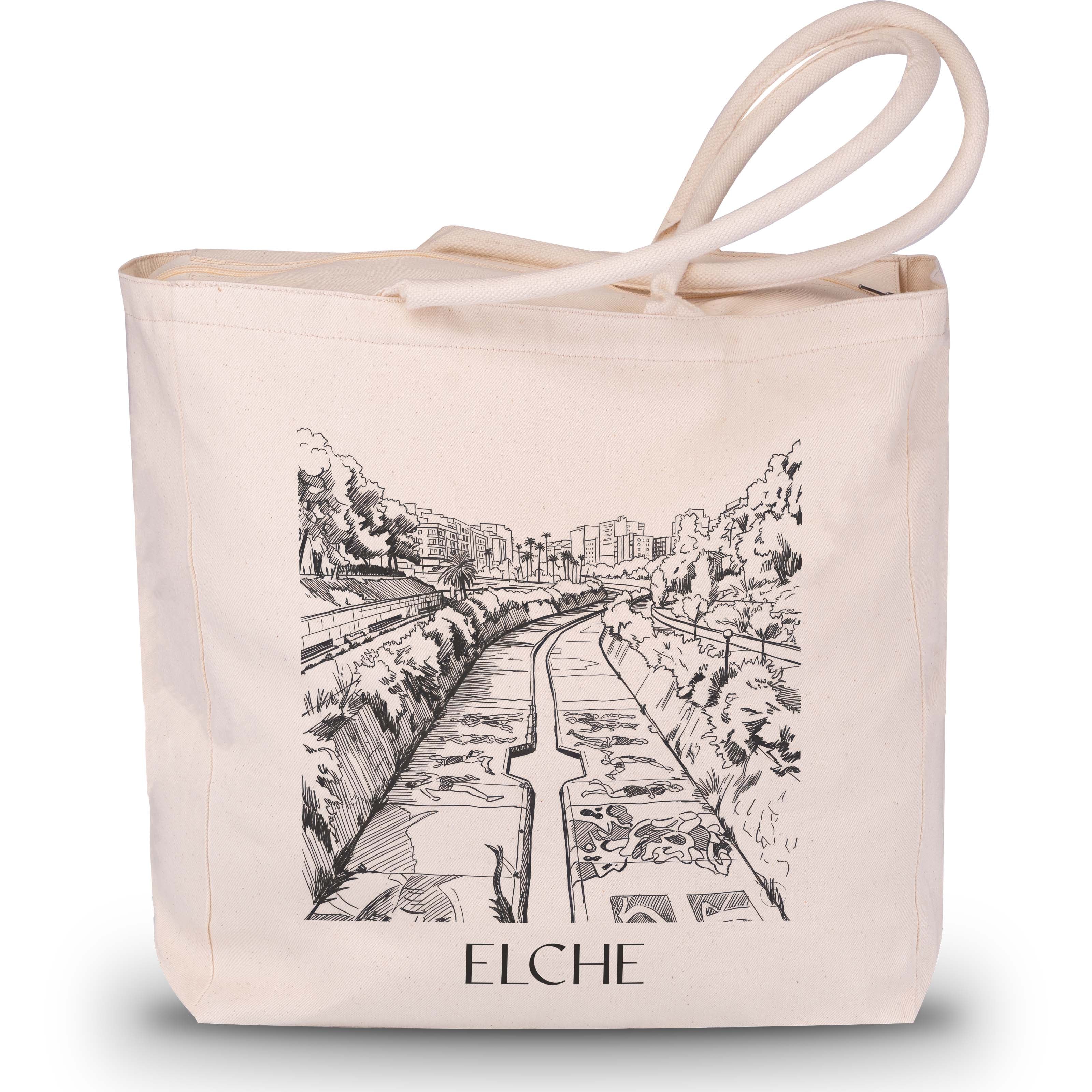Elche Shopping Tasche - Spanien - Spanien Tote Bag - Einkaufstasche im Skizze Stil - favplace