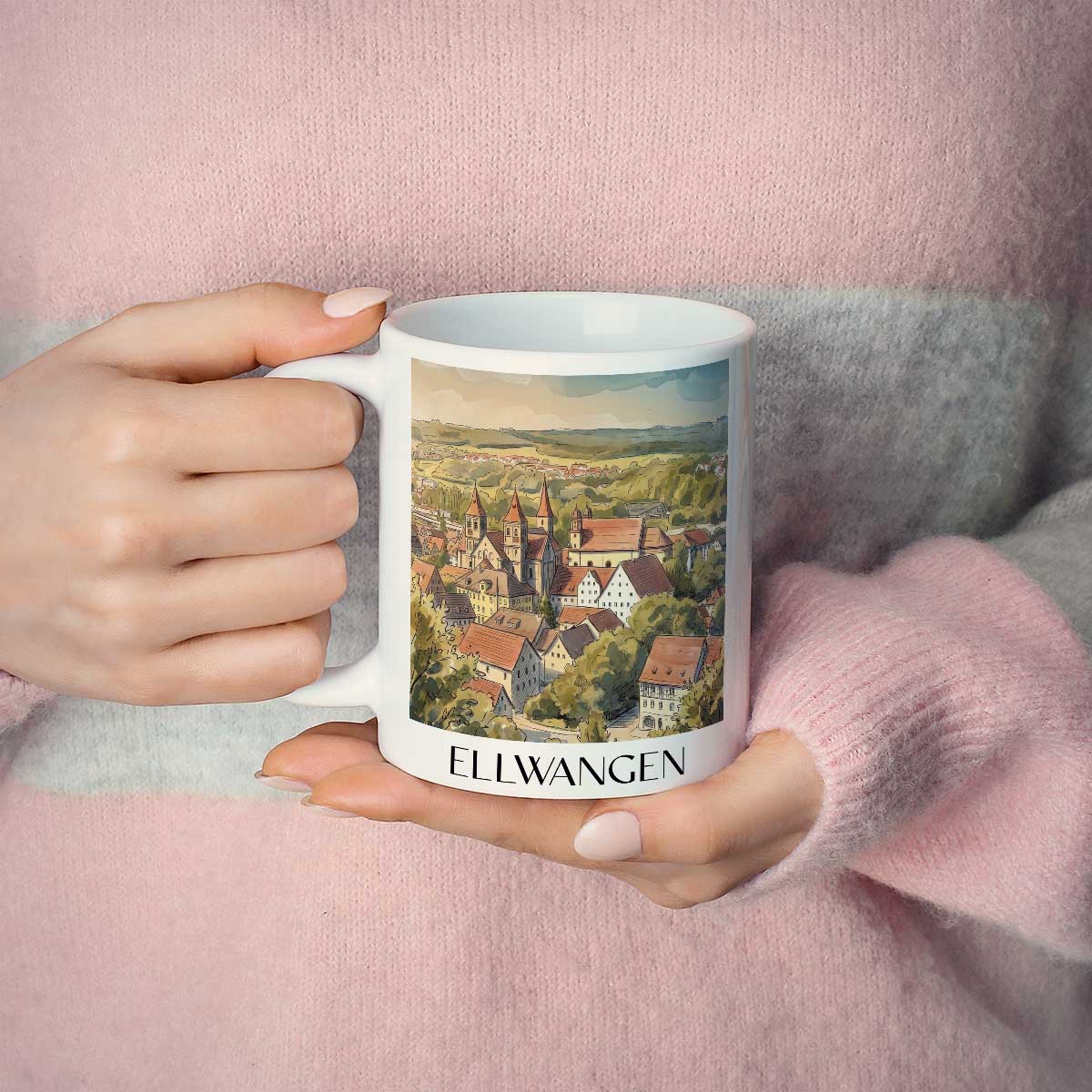 ellwangen-ostwürttemberg-deutschland-kaffeebecher-aquarell