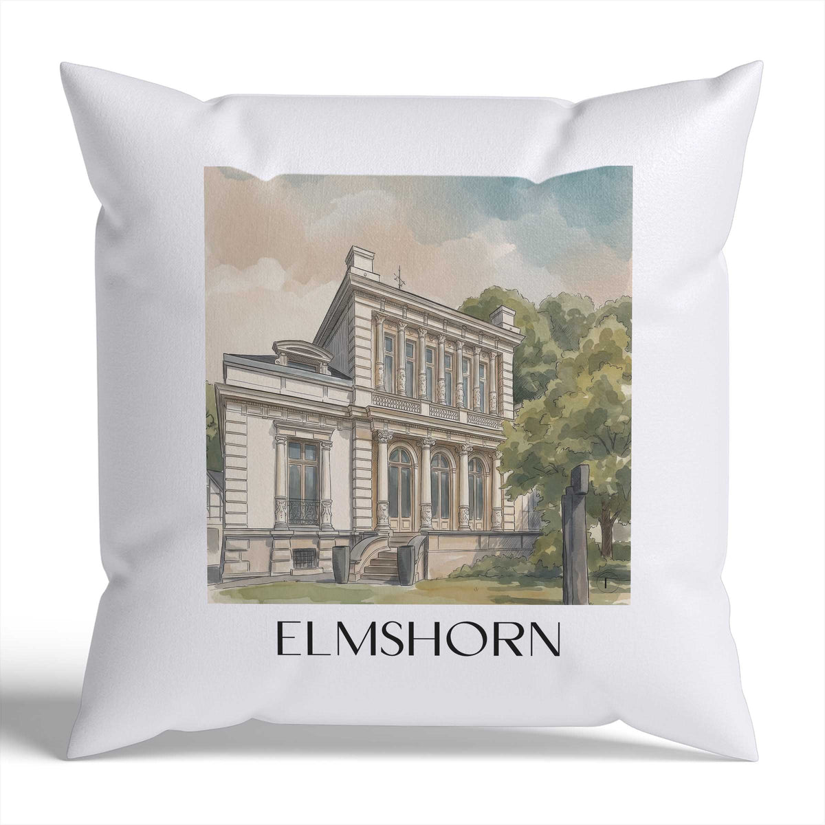 elmshorn-schleswig-holstein-deutschland-kissenbezug-aquarell