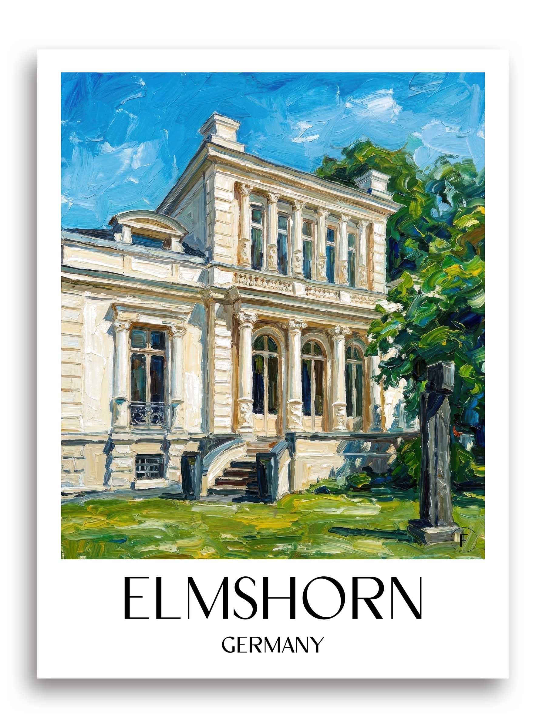 Elmshorn Poster - Schleswig-Holstein - Deutschland Kunstdruck - Ölgemälde von A4 bis A1 - favplace