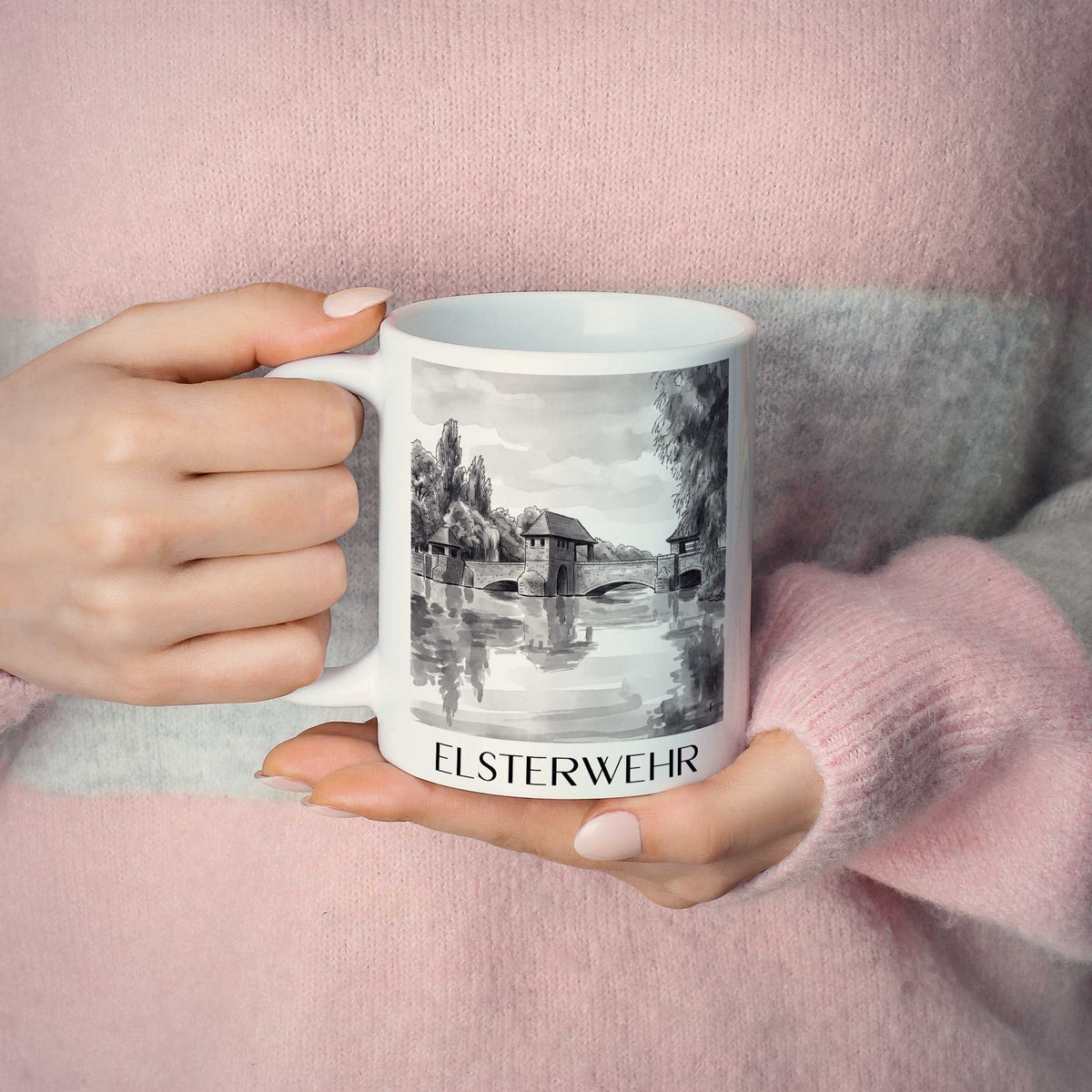 elsterwehr-leipzig-deutschland-kaffeebecher-aquarell-schwarz-weiss