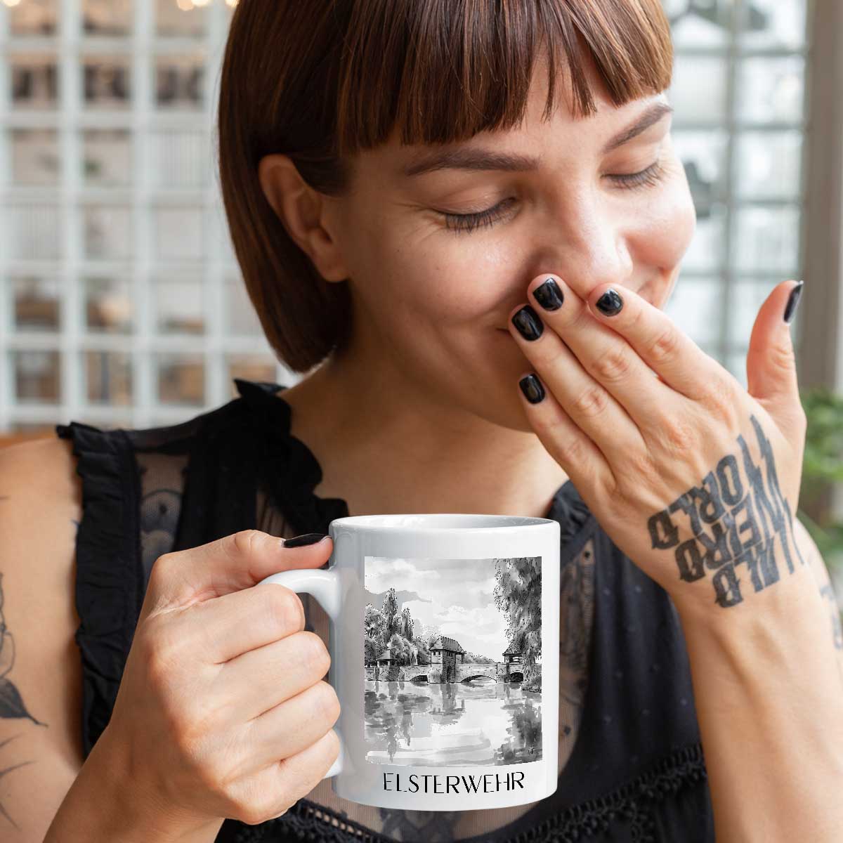 elsterwehr-leipzig-deutschland-kaffeebecher-aquarell-schwarz-weiss