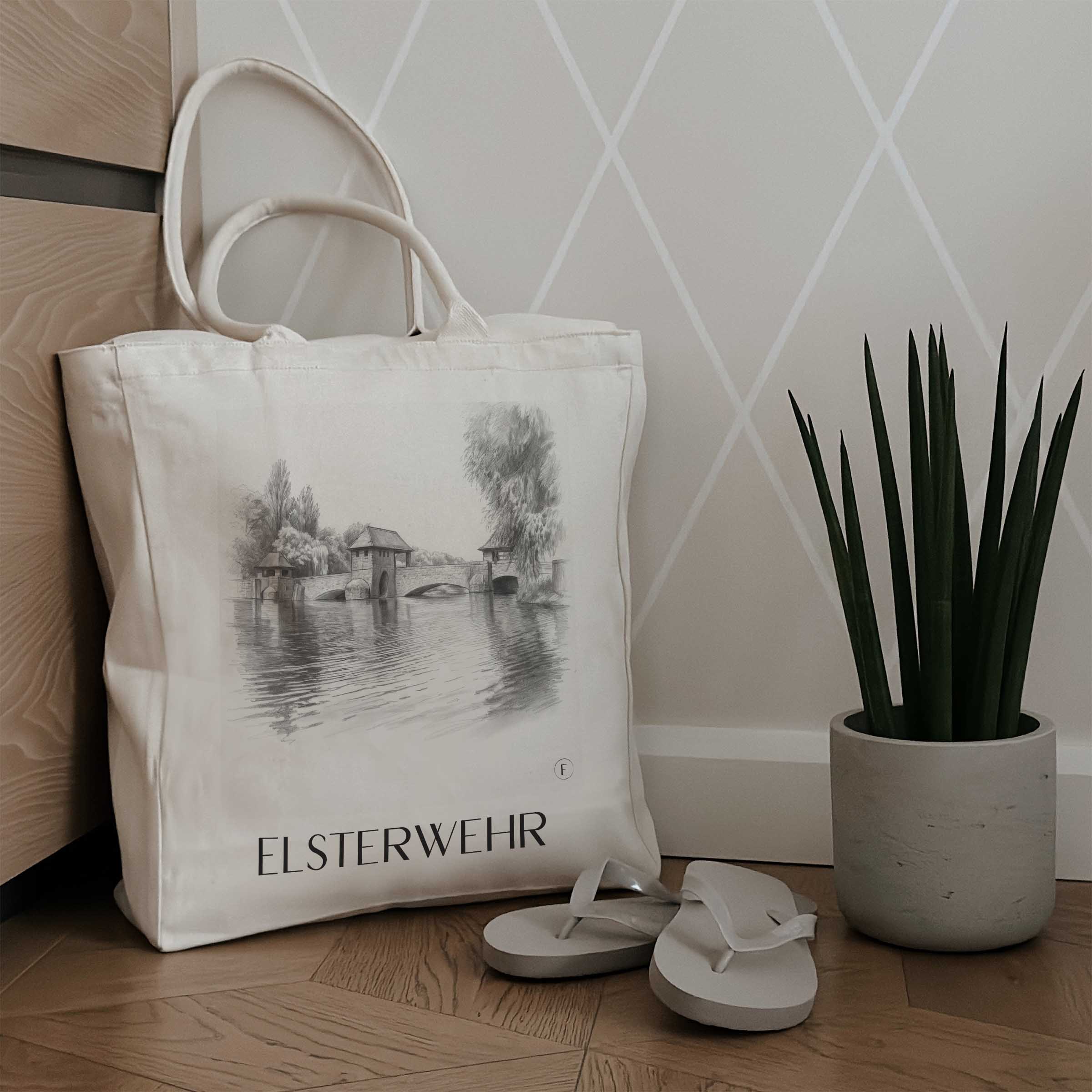 elsterwehr-leipzig-deutschland-einkaufstasche-bleistift-zeichnung-drawing