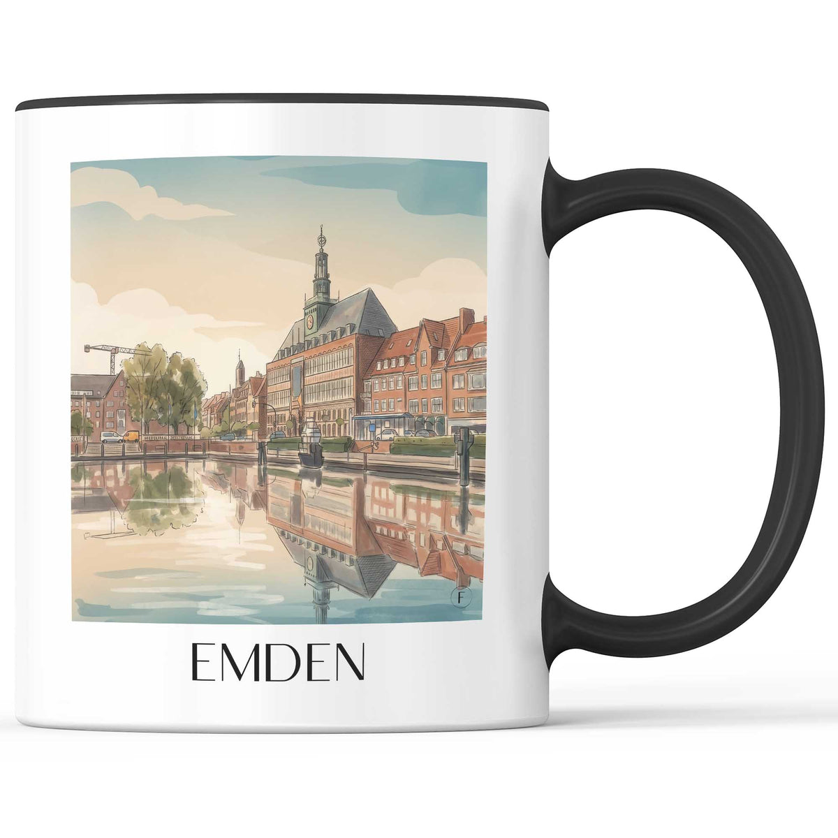 emden-ostfriesland-deutschland-kaffeebecher-aquarell