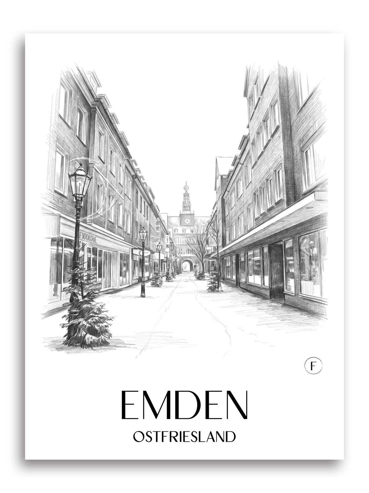 emden-ostfriesland-deutschland-poster-bleistift-zeichnung-drawing