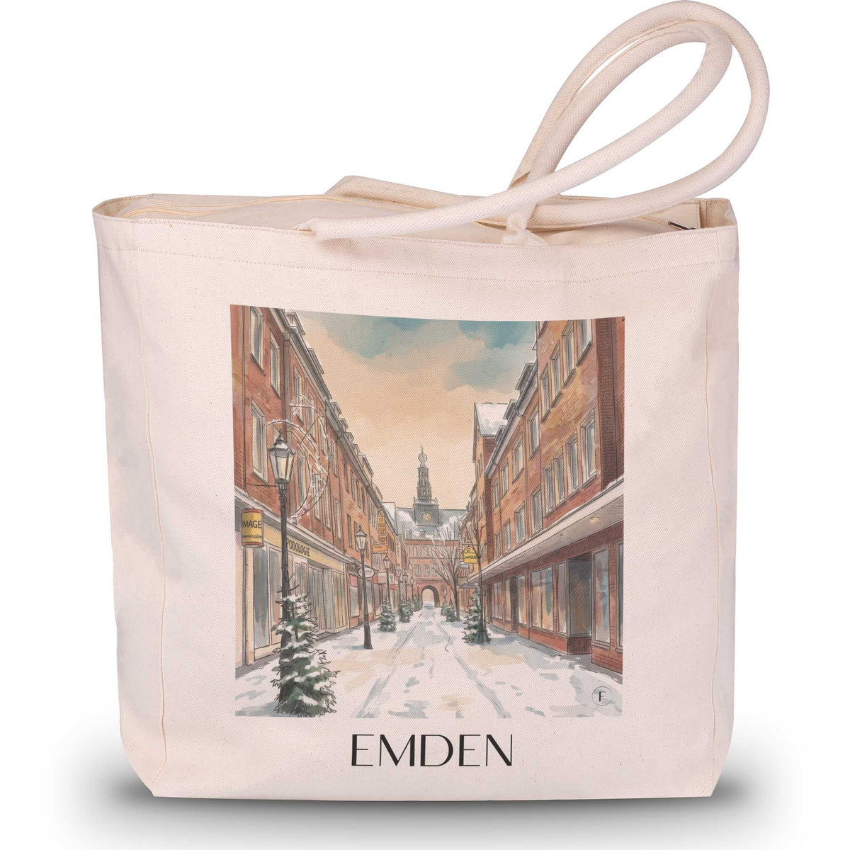 emden-(im-winter)-ostfriesland-deutschland-einkaufstasche-aquarell