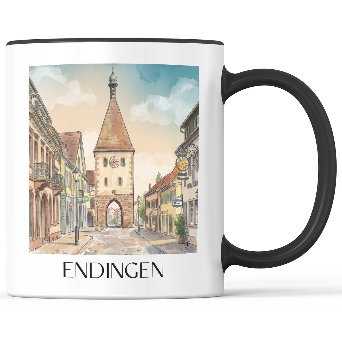 endingen-kaiserstuhl-deutschland-kaffeebecher-aquarell