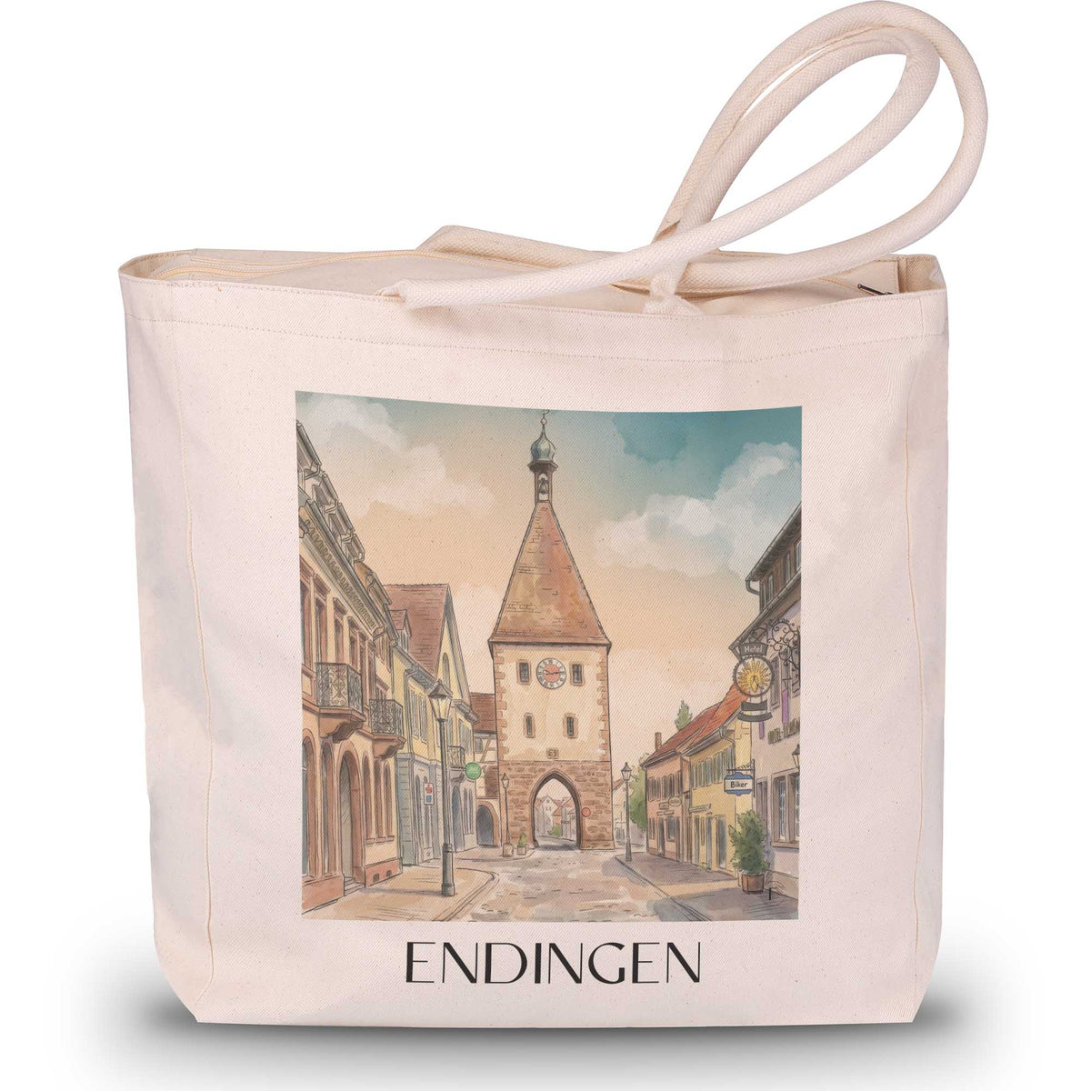 endingen-kaiserstuhl-deutschland-einkaufstasche-aquarell