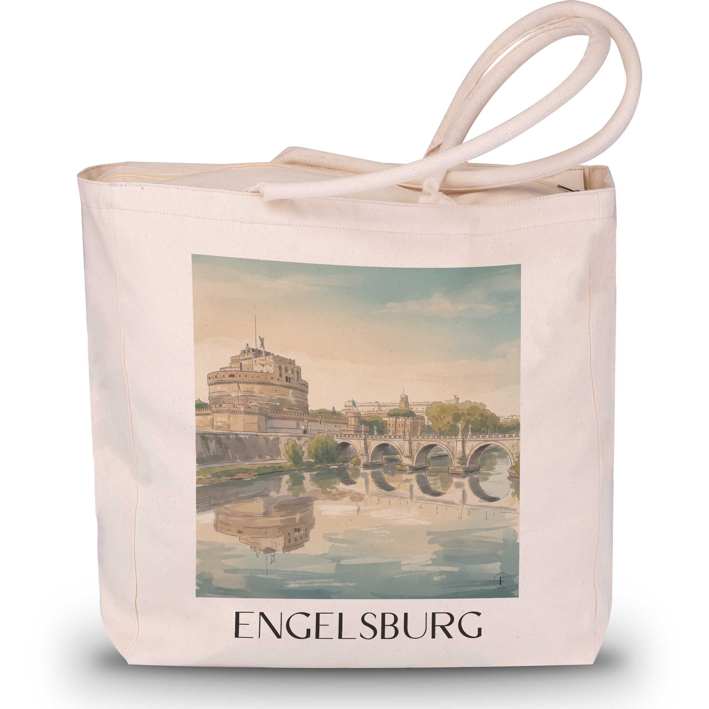 engelsburg-rom-italien-einkaufstasche-aquarell