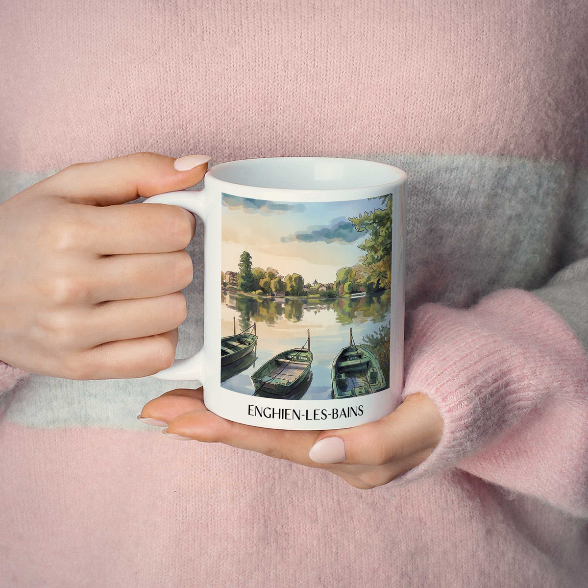 enghien-les-bains-vallée-de-montmorency-frankreich-kaffeebecher-aquarell