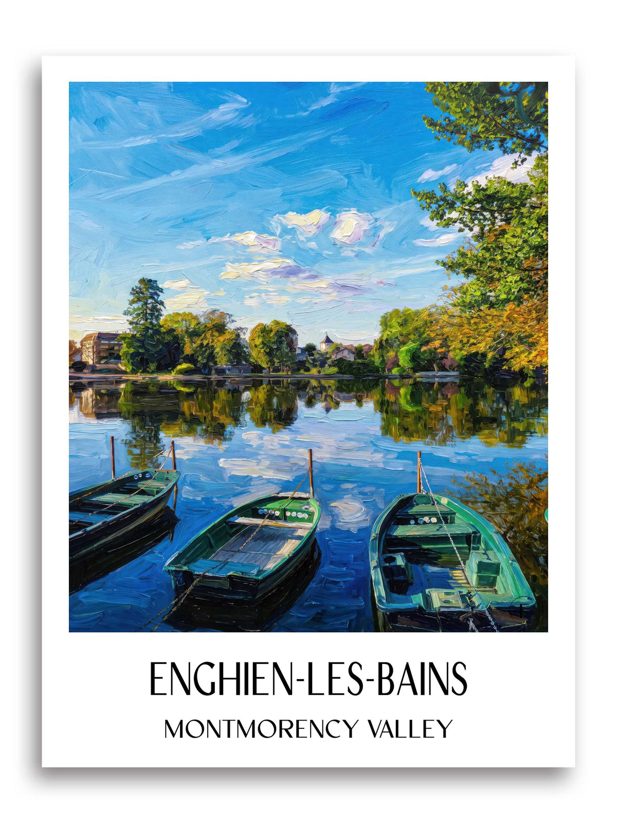 Enghien-les-Bains Poster - Vallée de Montmorency - Frankreich Kunstdruck - Ölgemälde von A4 bis A1 - favplace