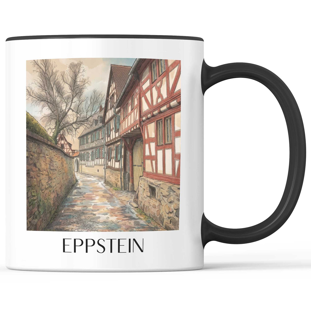 eppstein-taunus-deutschland-kaffeebecher-aquarell