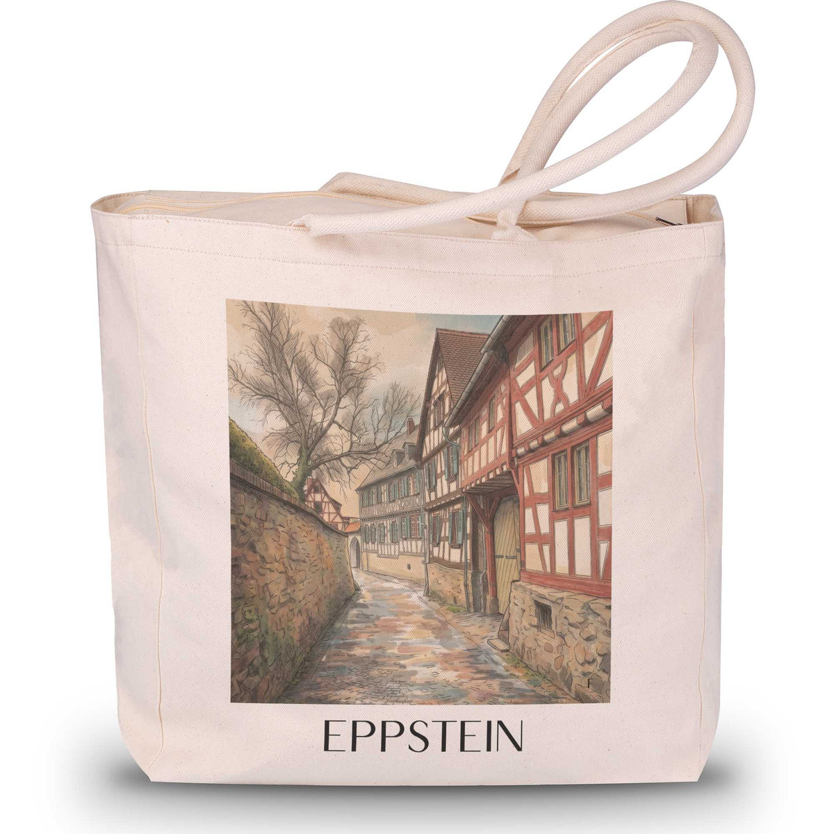 eppstein-taunus-deutschland-einkaufstasche-aquarell