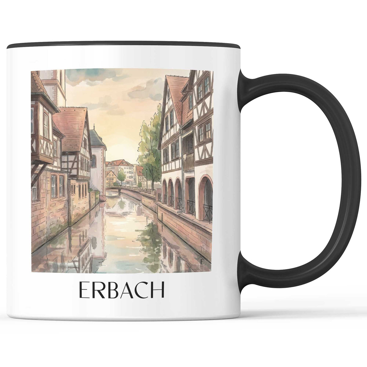 erbach-odenwald-deutschland-kaffeebecher-aquarell