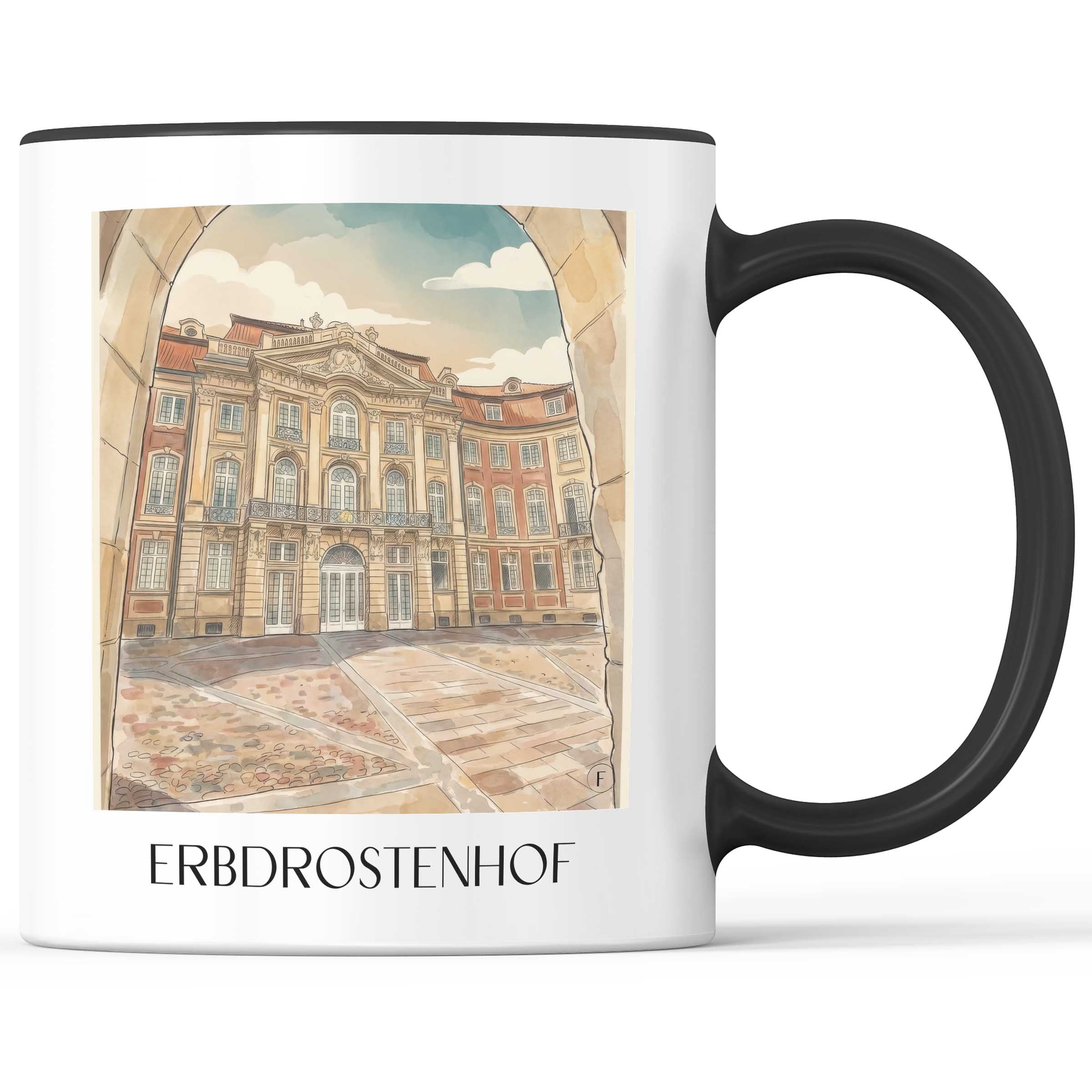 erbdrostenhof-münster-deutschland-kaffeebecher-aquarell
