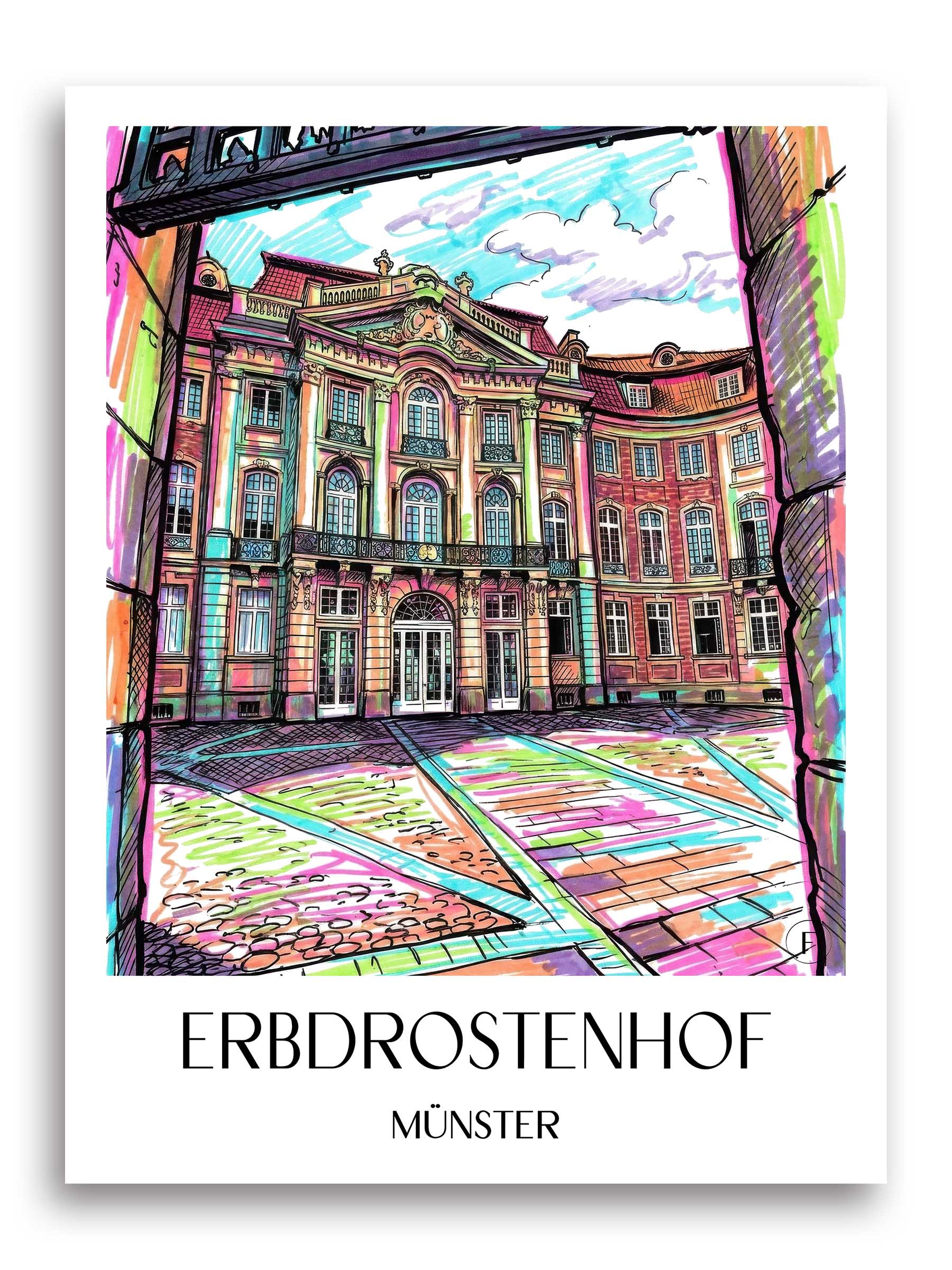 erbdrostenhof-münster-deutschland-poster-graffiti