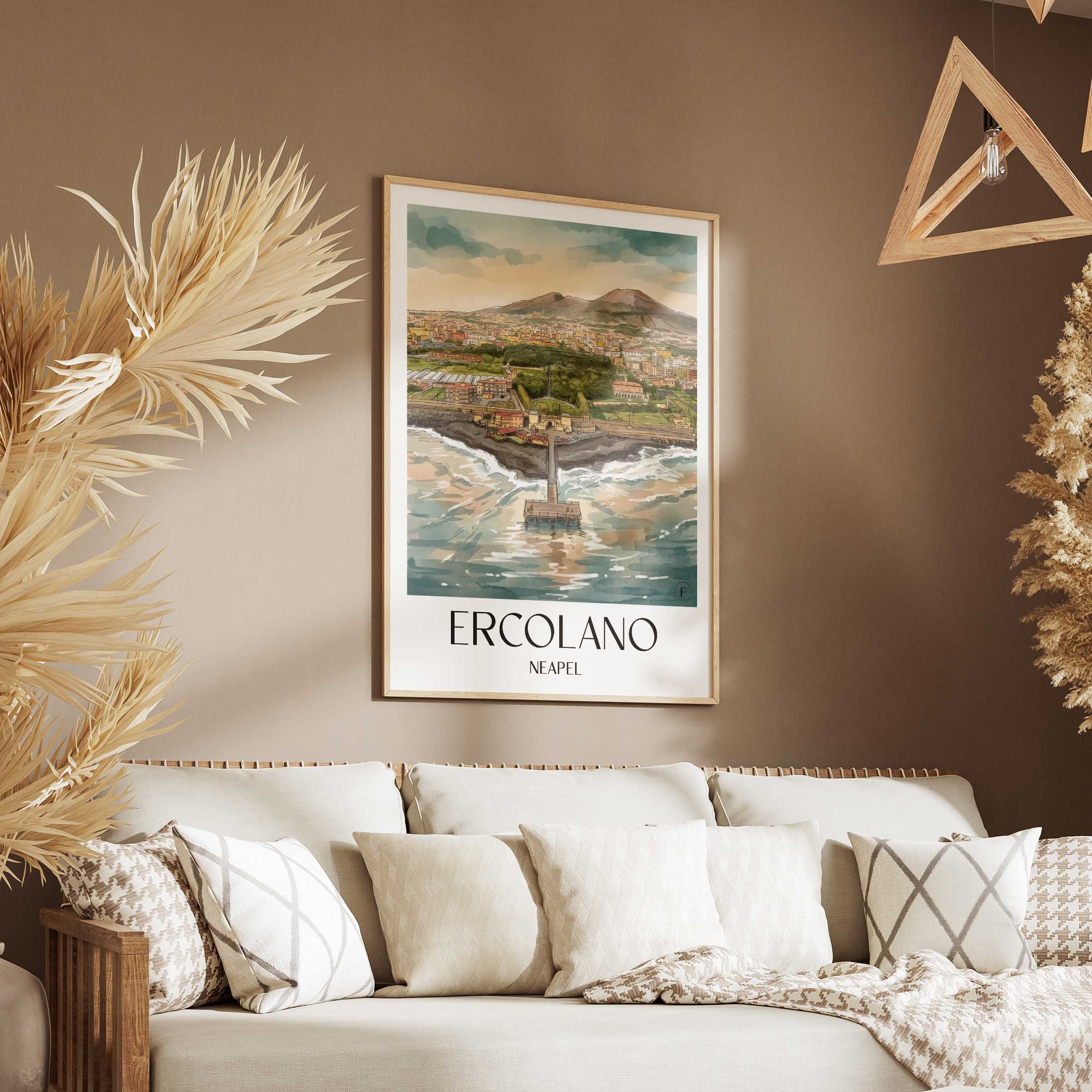 ercolano-neapel-italien-poster-aquarell