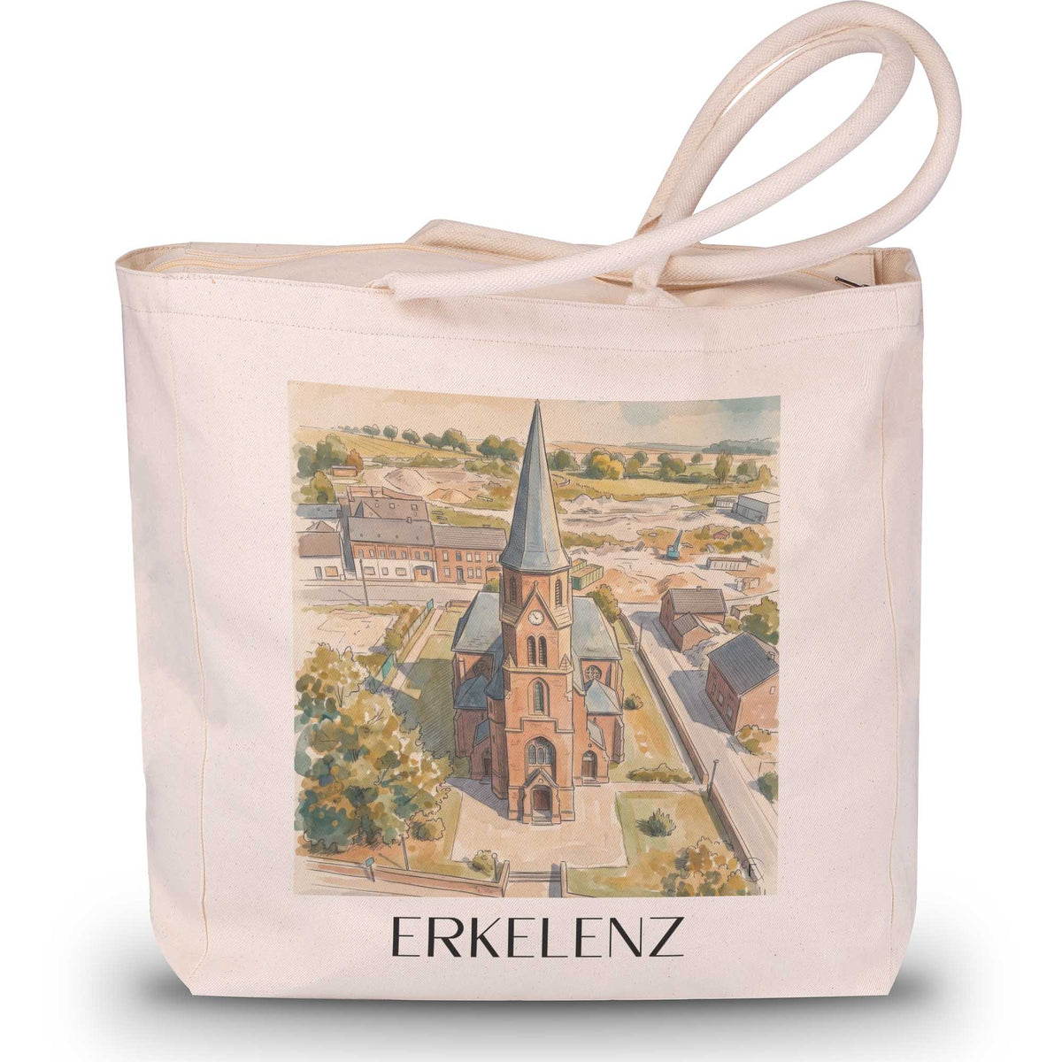 erkelenz-rheinland-deutschland-einkaufstasche-aquarell