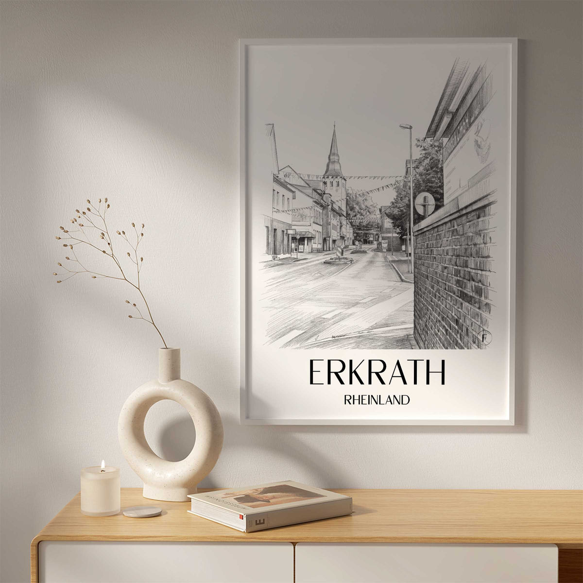 erkrath-rheinland-deutschland-poster-bleistift-zeichnung-drawing