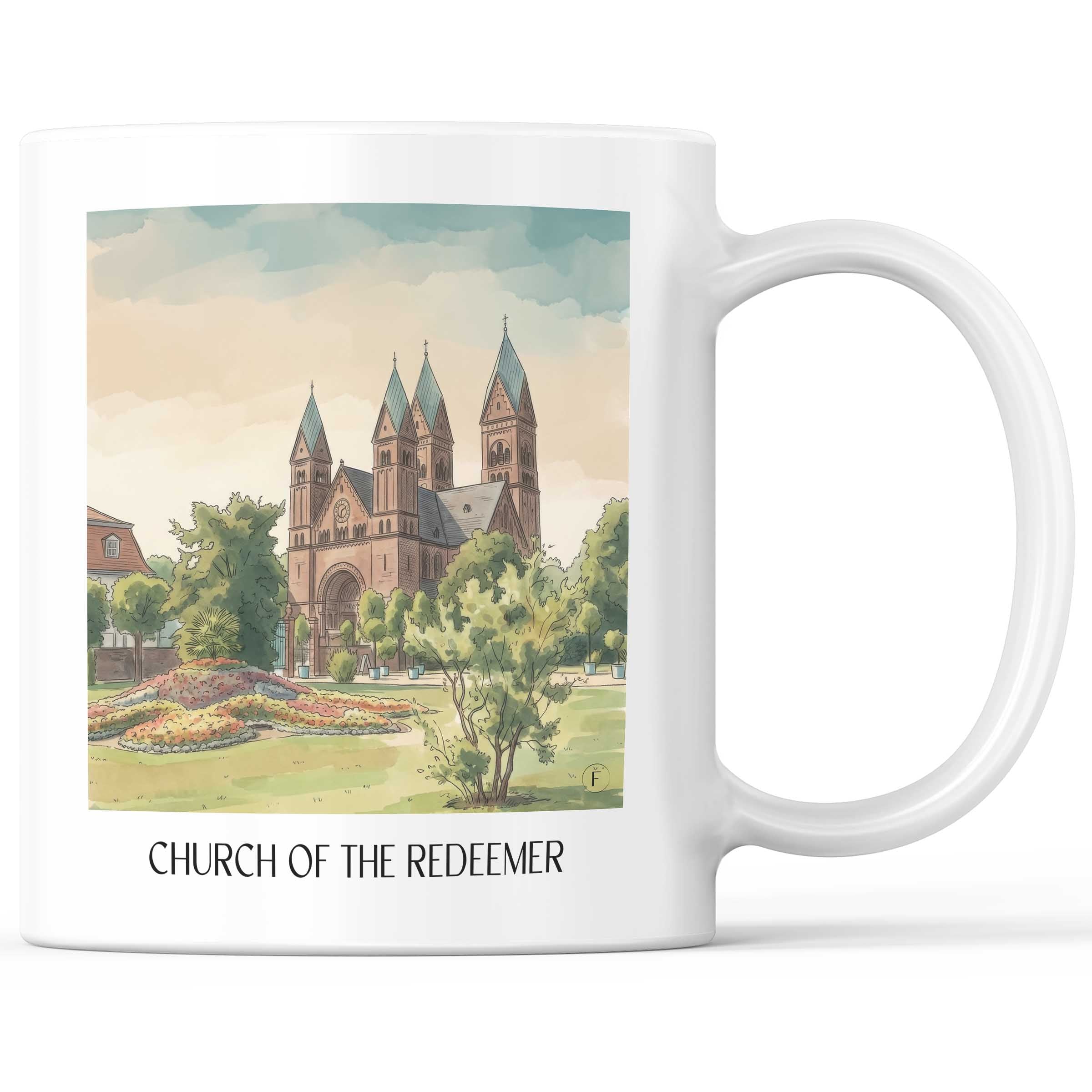 Erlöserkirche Kaffeebecher - Bad Homburg - Deutschland Becher - Kaffeetasse im Aquarell Stil - favplace