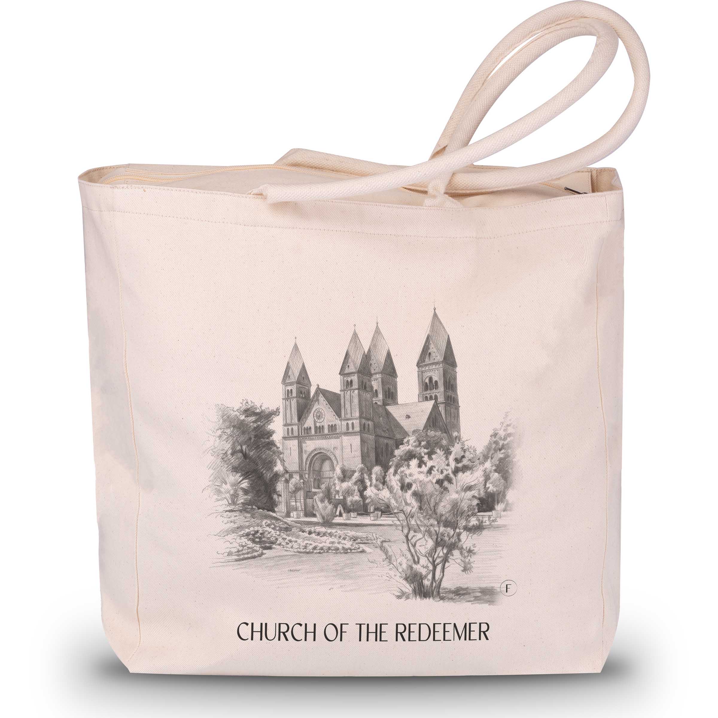 Erlöserkirche Shopping Tasche - Bad Homburg - Deutschland Tote Bag - Einkaufstasche im Zeichnung Stil