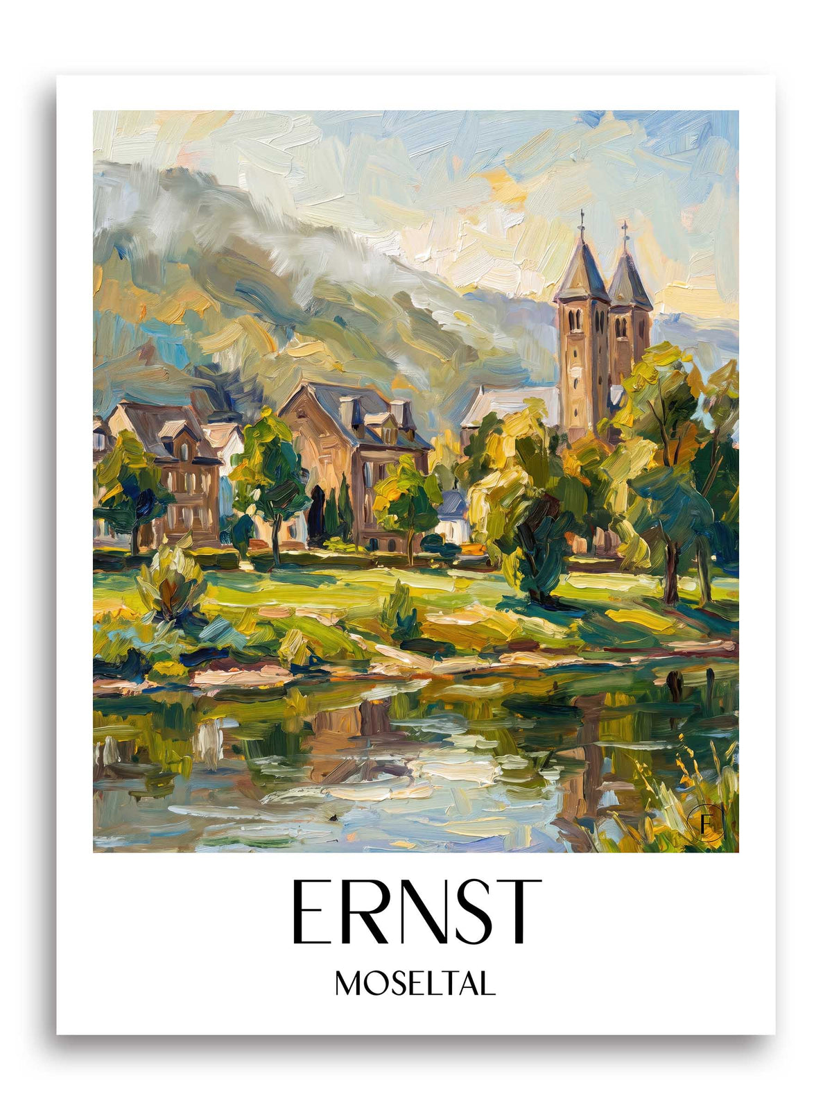 Ernst Poster - Moseltal - Deutschland Kunstdruck - Ölgemälde von A4 bis A1 - favplace