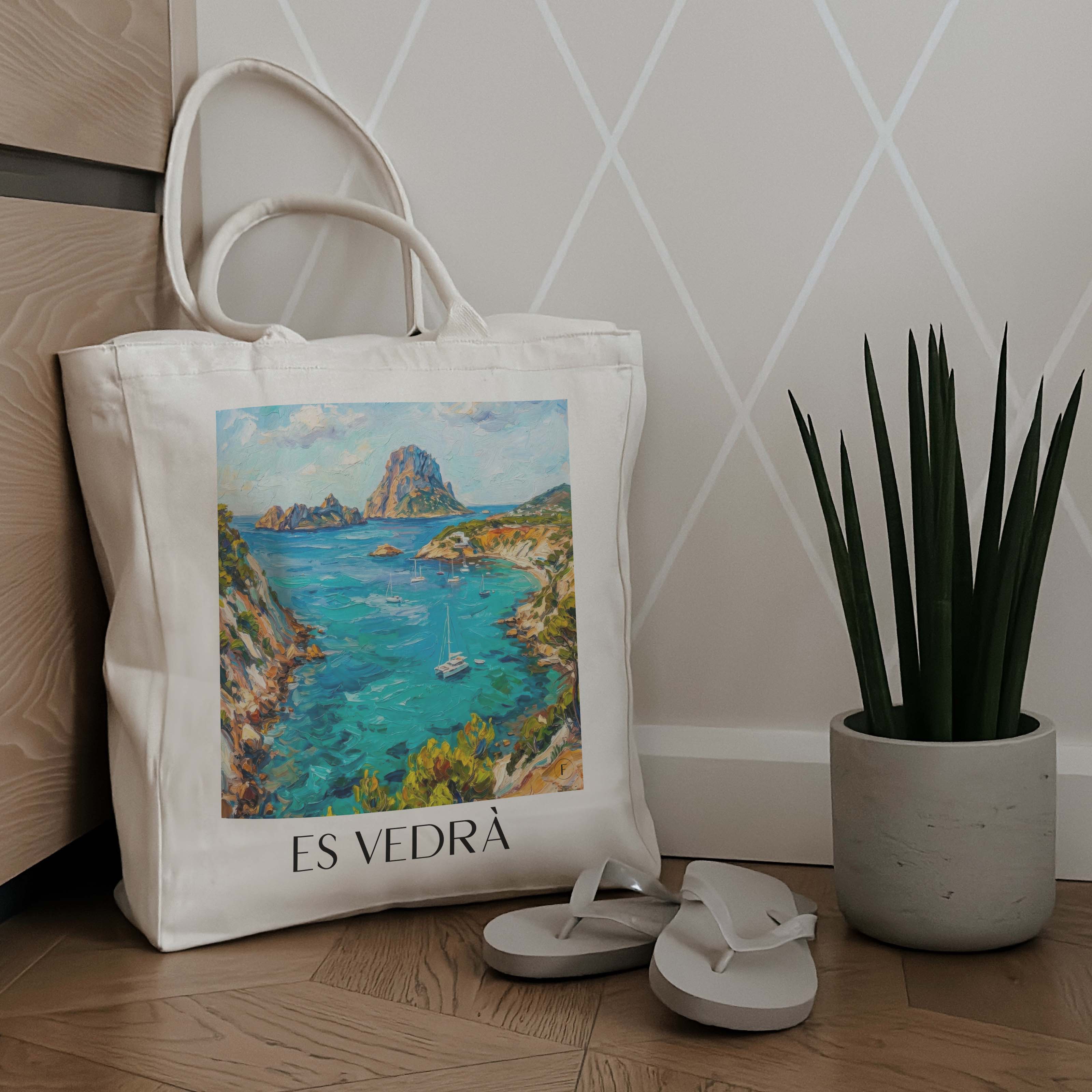 es-vedrà-ibiza-spanien-einkaufstasche-oil-painting-oelgemaelde