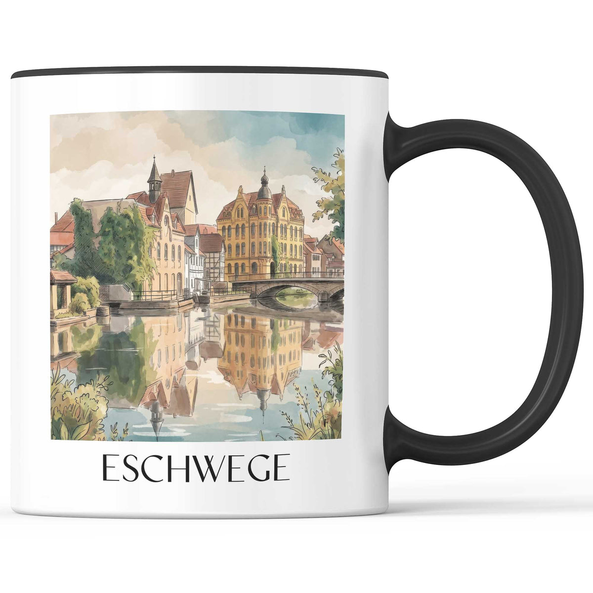 eschwege-hessen-deutschland-kaffeebecher-aquarell