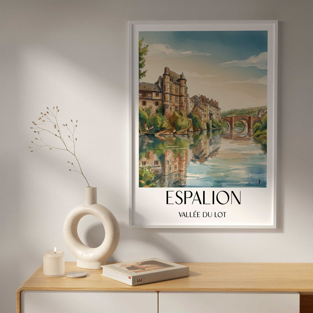 espalion-vallée-du-lot-frankreich-poster-aquarell