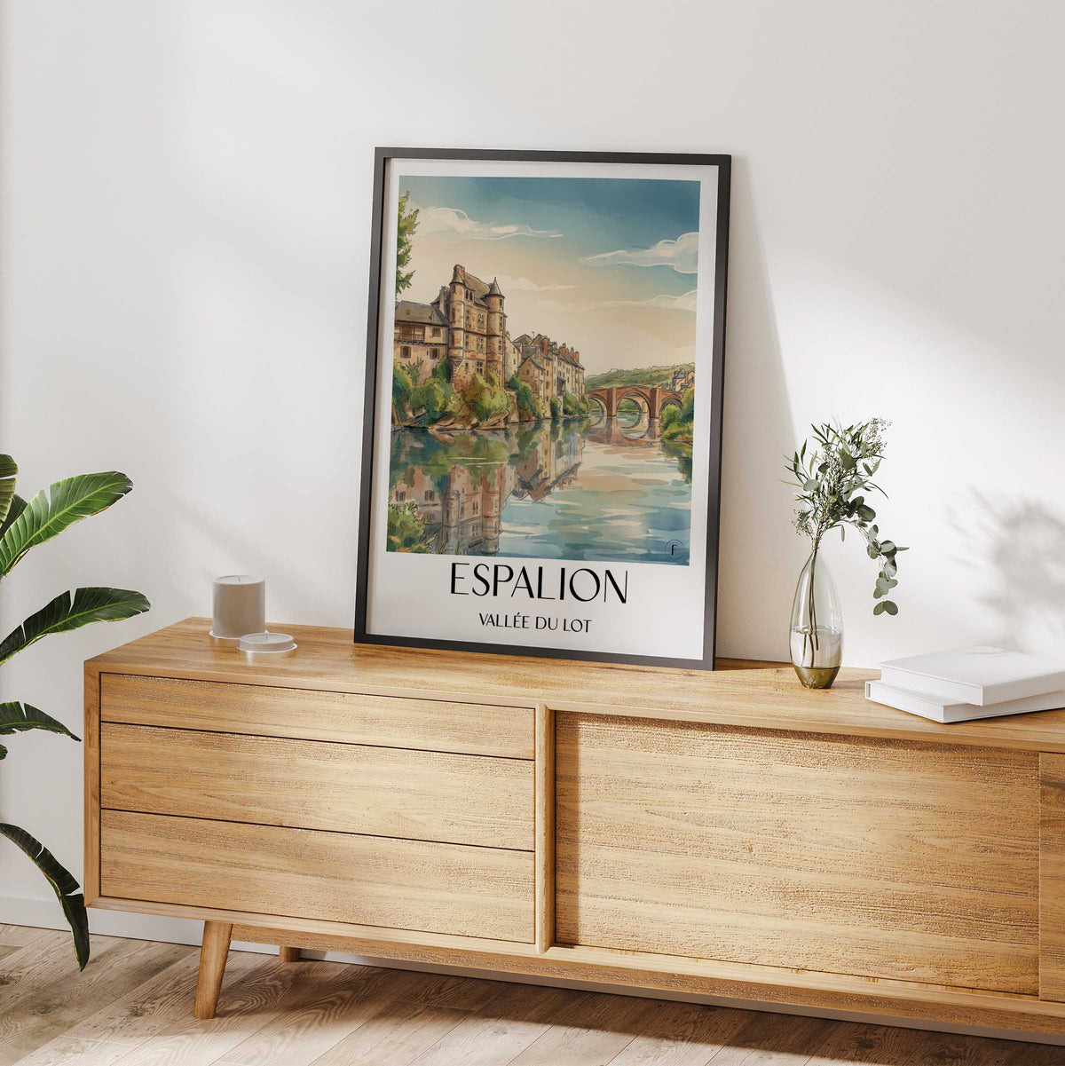 espalion-vallée-du-lot-frankreich-poster-aquarell