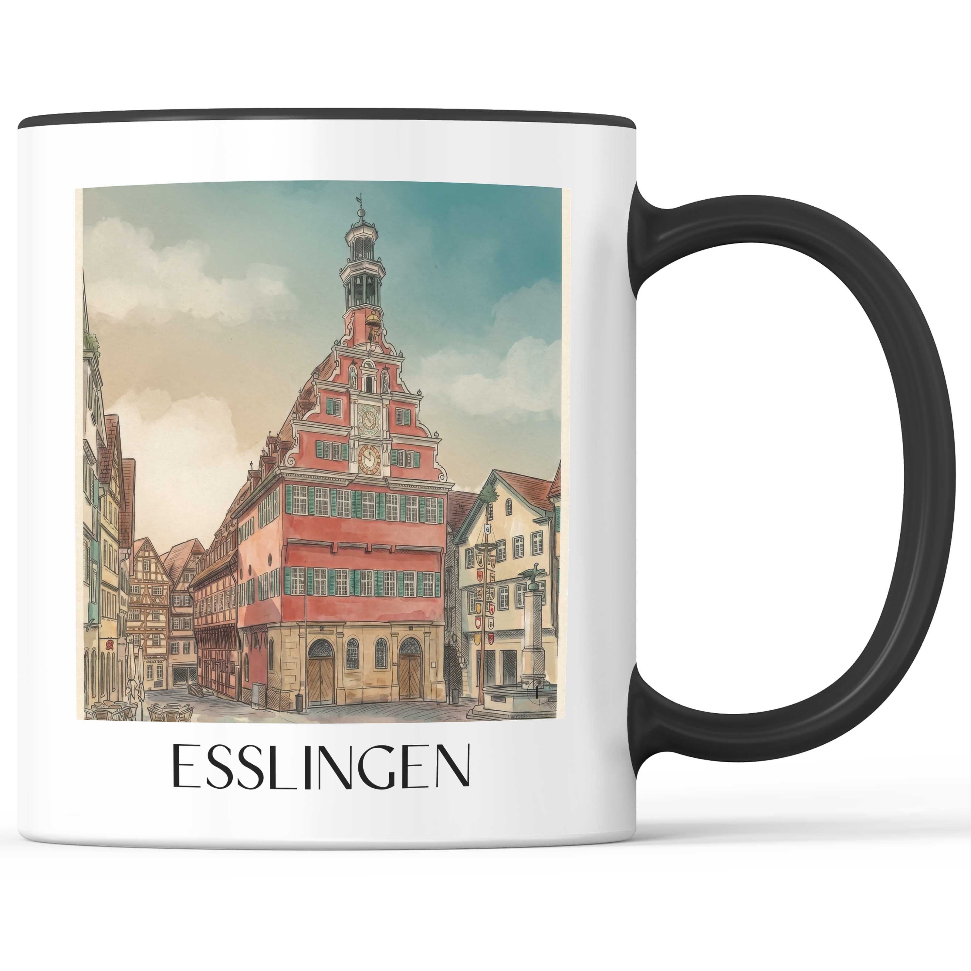 Esslingen - Deutschland Becher - Kaffeetasse im Aquarell Stil - favplace