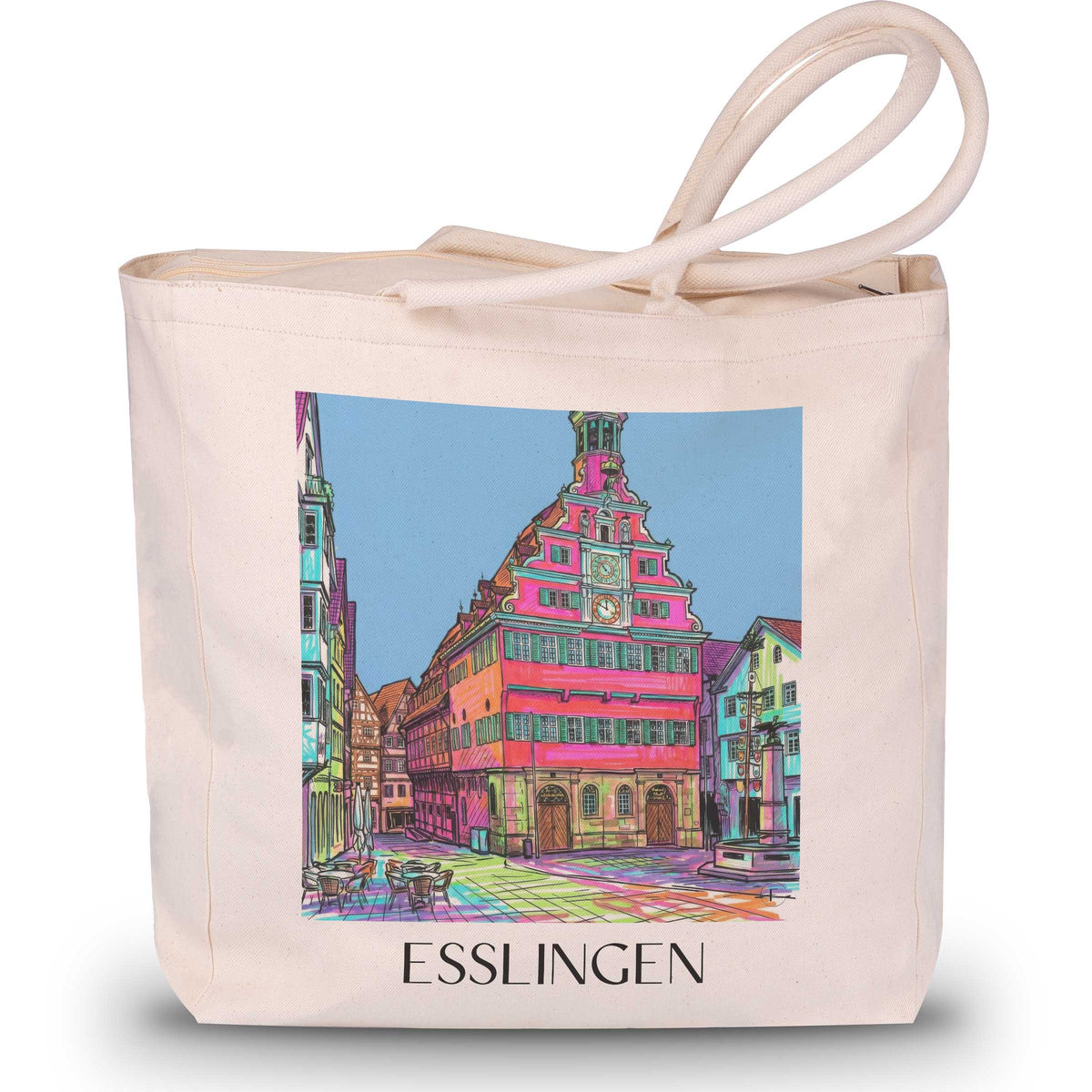 Esslingen - Deutschland Tote Bag - Einkaufstasche im Tag Graffiti Stil - favplace