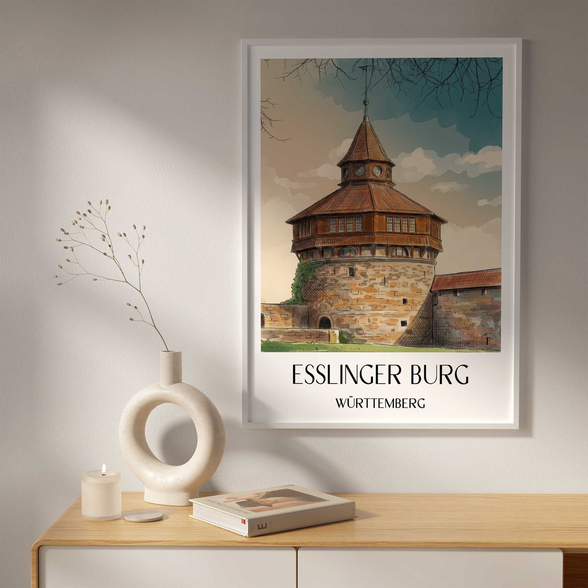 esslinger-burg-württemberg-deutschland-poster-aquarell