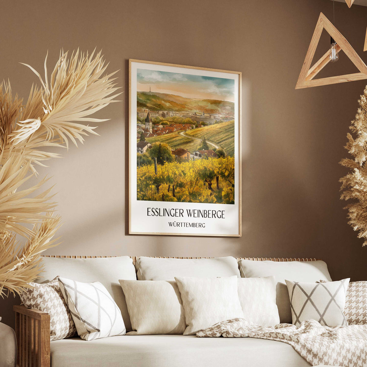 esslinger-weinberge-württemberg-deutschland-poster-aquarell