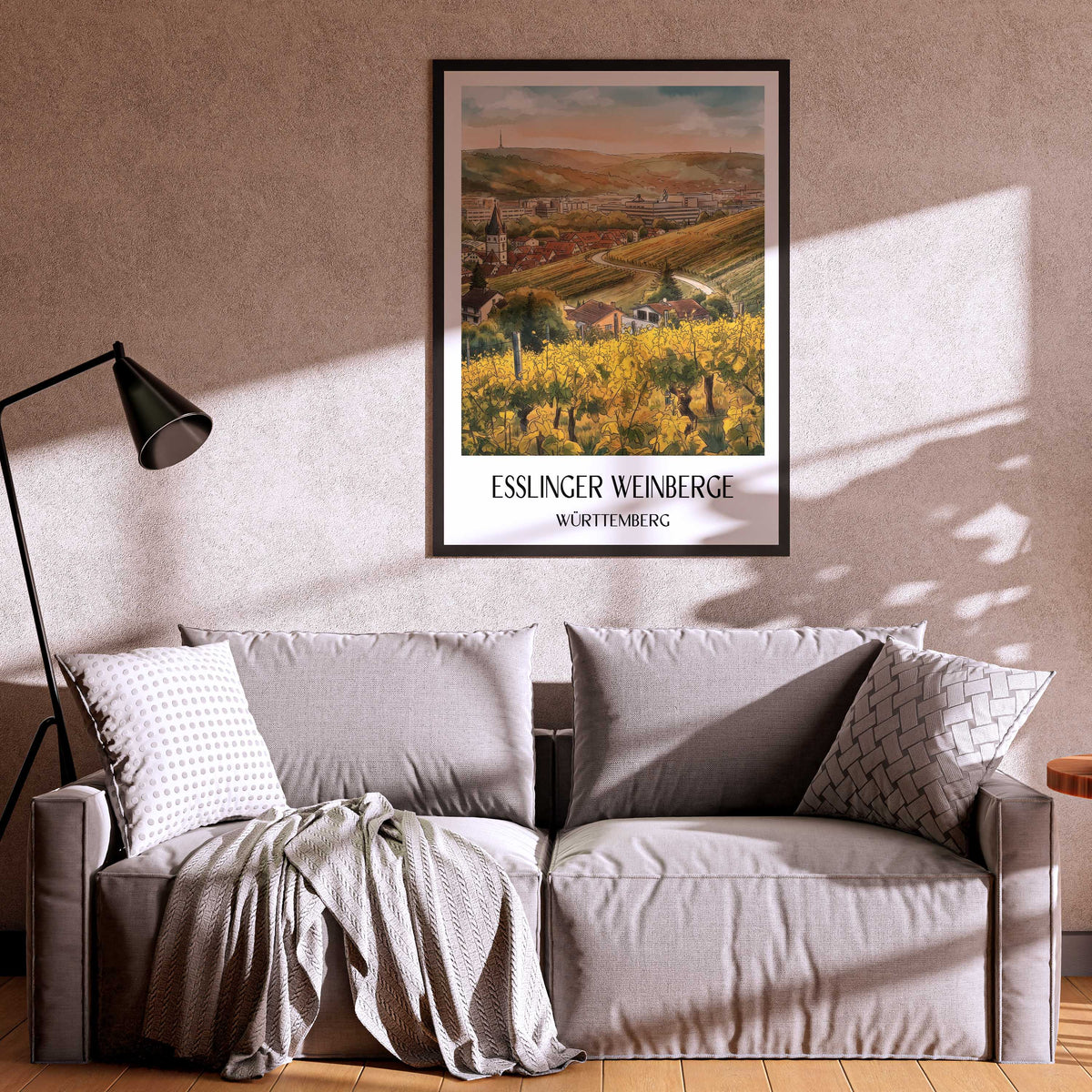 esslinger-weinberge-württemberg-deutschland-poster-aquarell