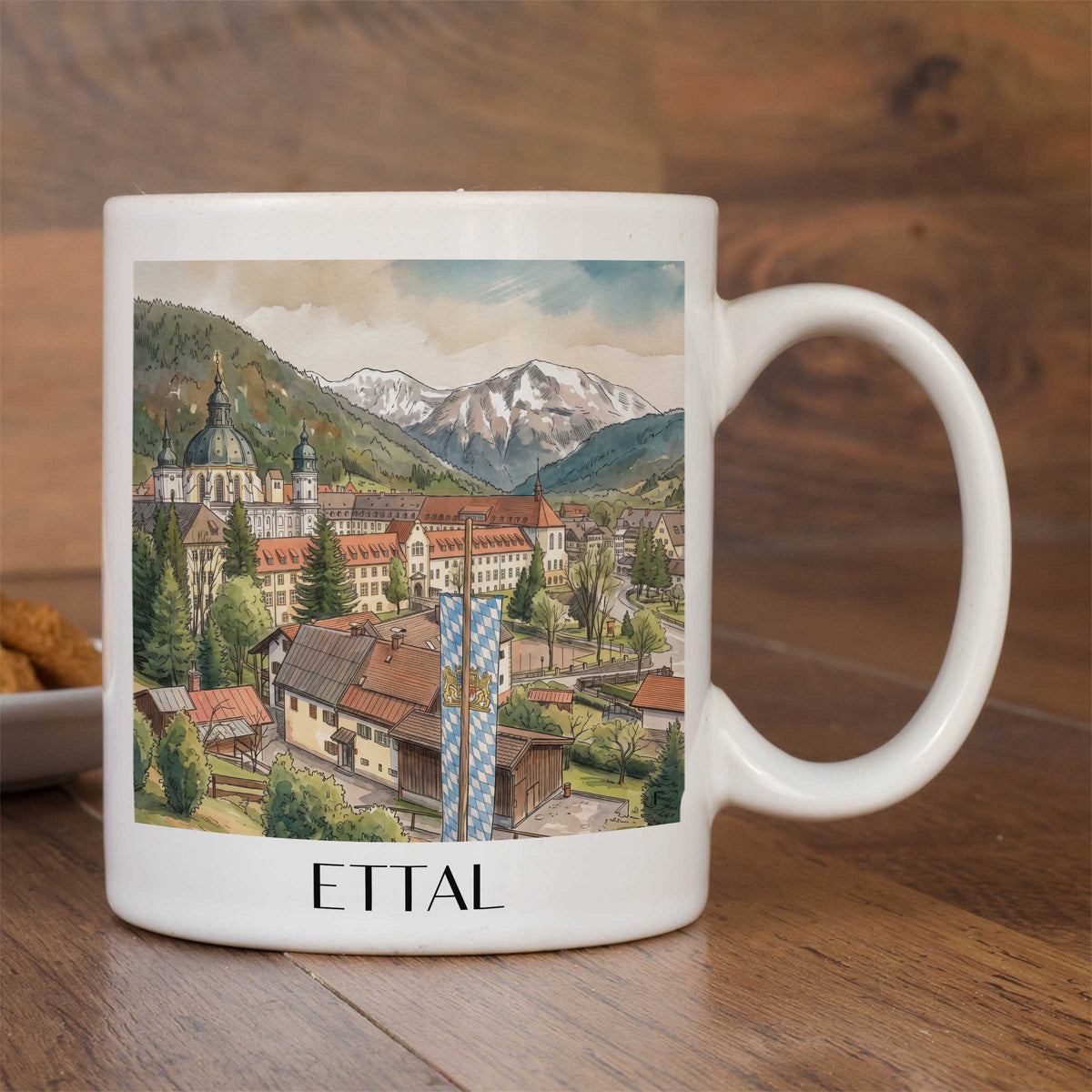 ettal-ammergauer-alpen-deutschland-kaffeebecher-aquarell