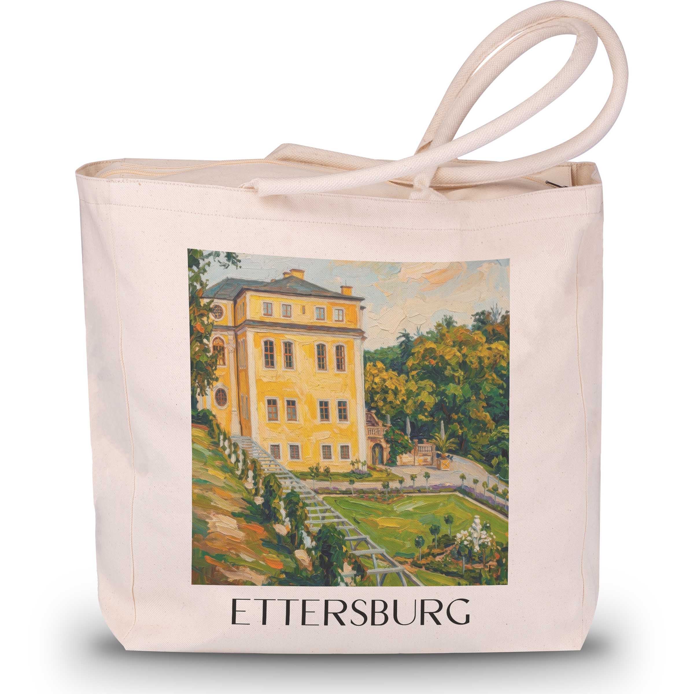ettersburg-thüringen-deutschland-einkaufstasche-oil-painting-oelgemaelde