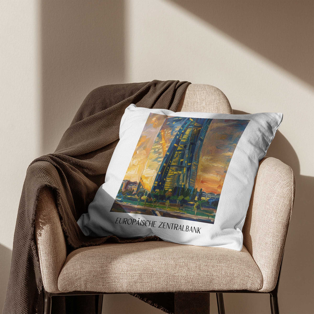 europäische-zentralbank-frankfurt-deutschland-kissenbezug-oil-painting-oelgemaelde