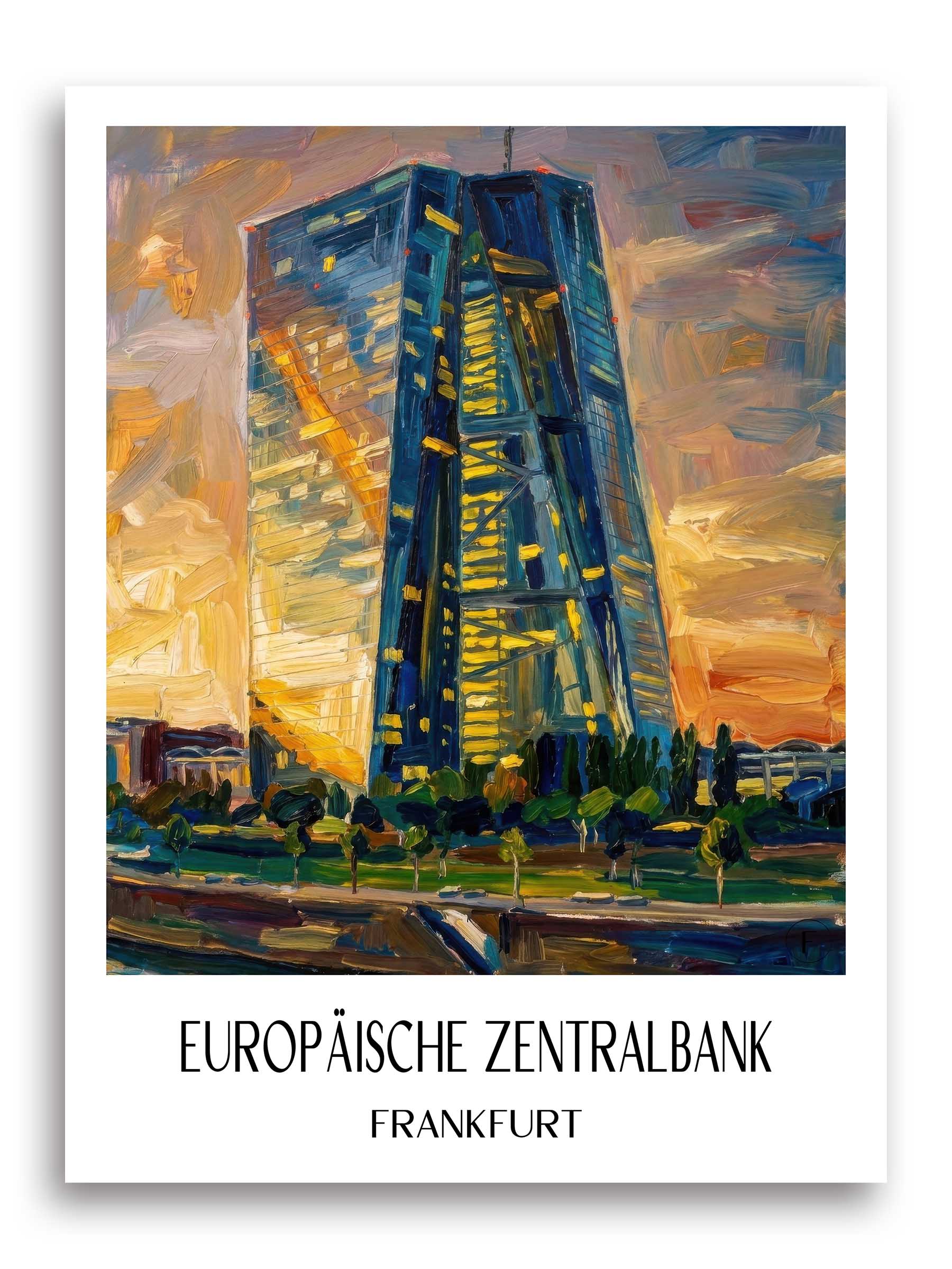 europäische-zentralbank-frankfurt-deutschland-poster-oil-painting-oelgemaelde