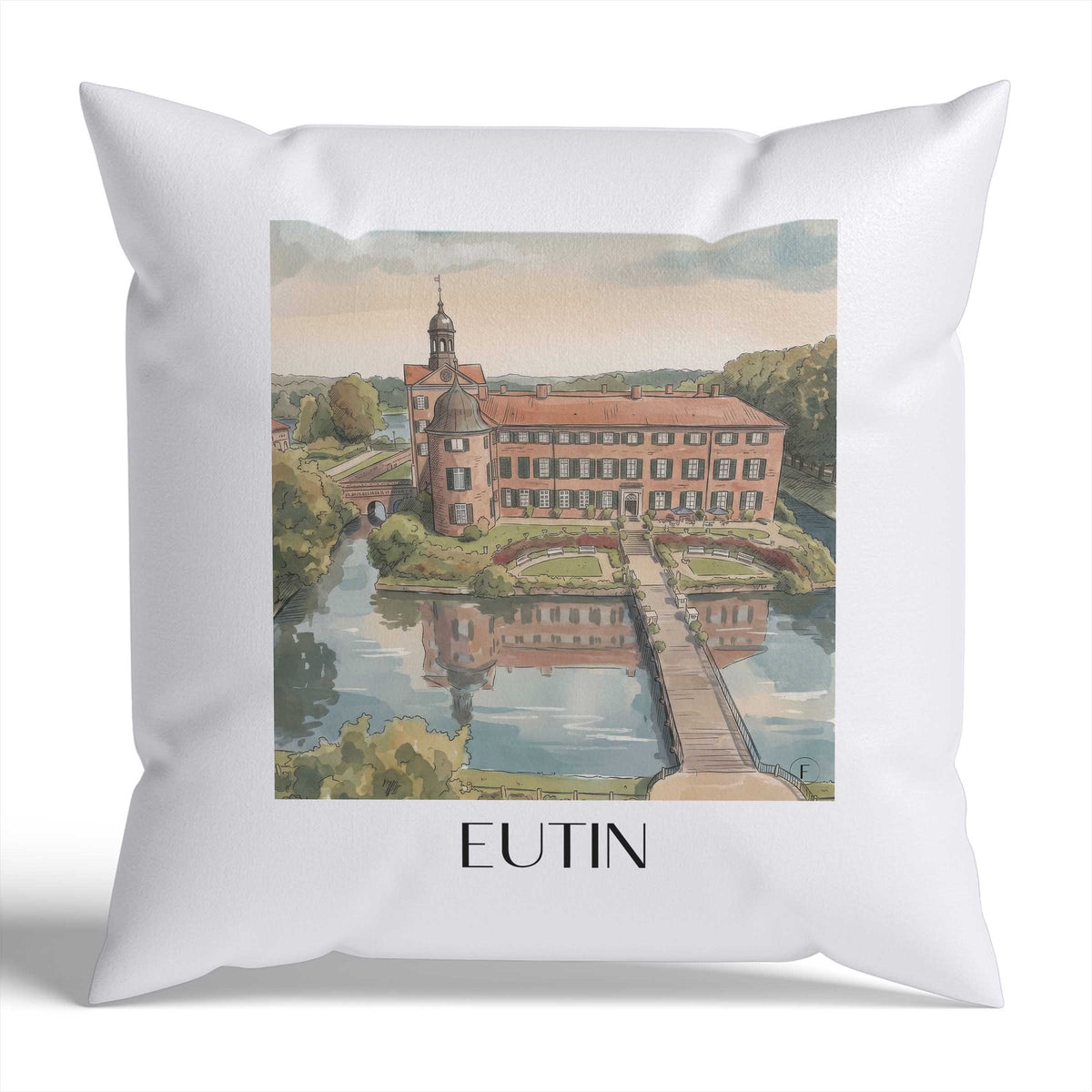 eutin-schleswig-holstein-deutschland-kissenbezug-aquarell
