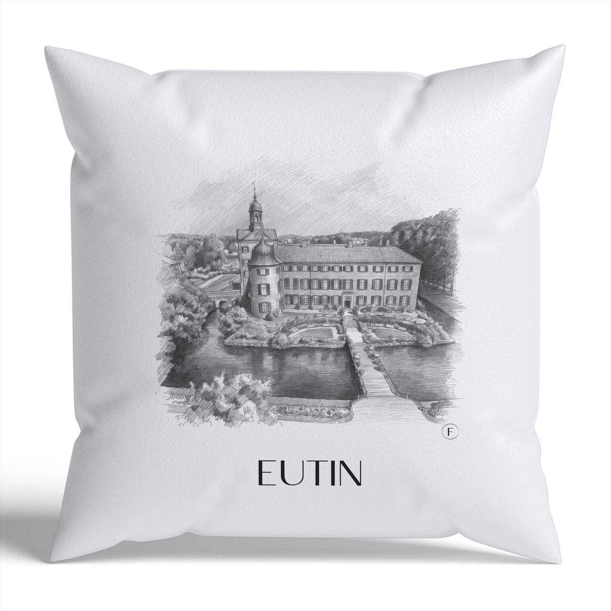 eutin-schleswig-holstein-deutschland-kissenbezug-bleistift-zeichnung-drawing