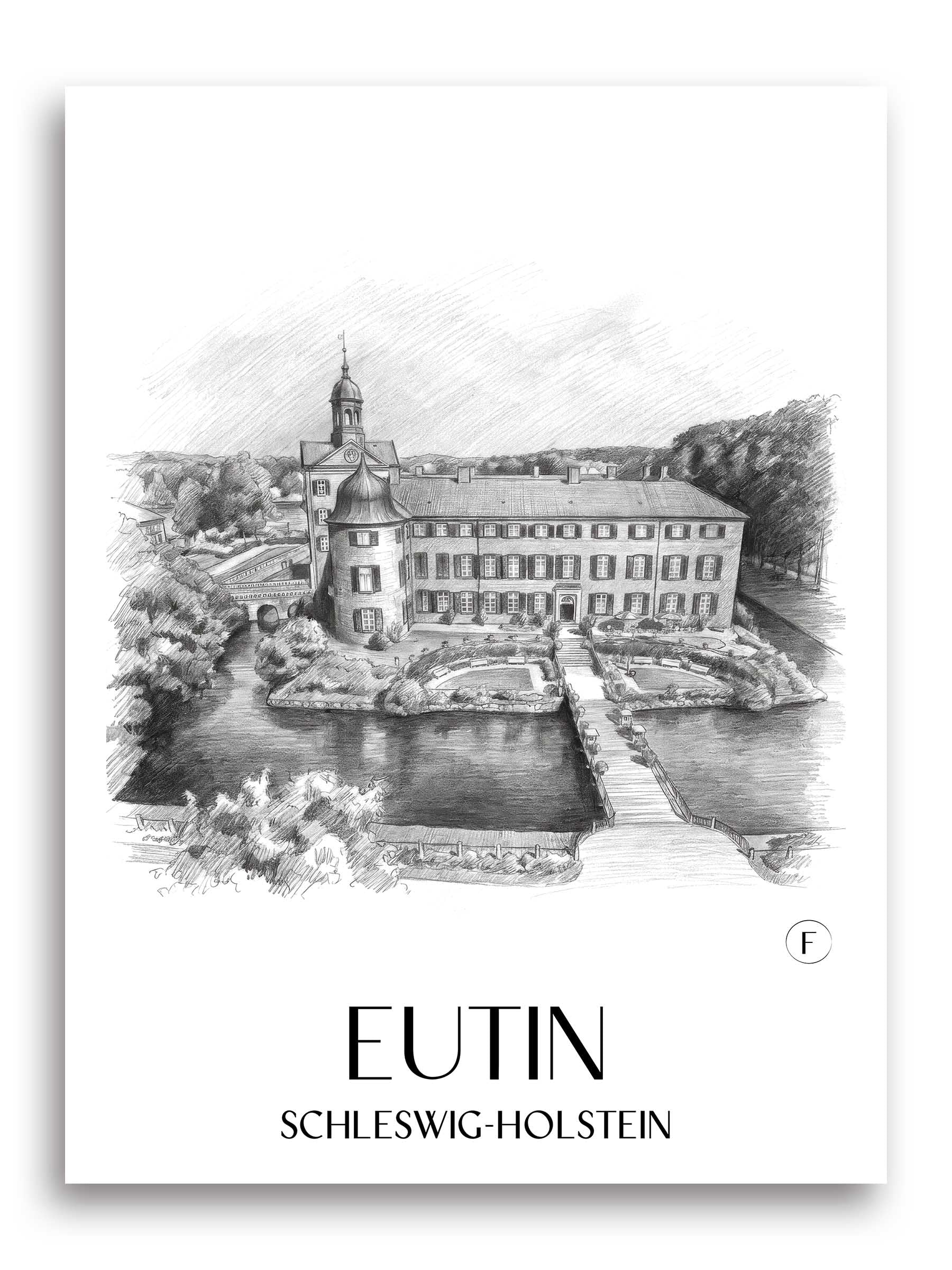 eutin-schleswig-holstein-deutschland-poster-bleistift-zeichnung-drawing