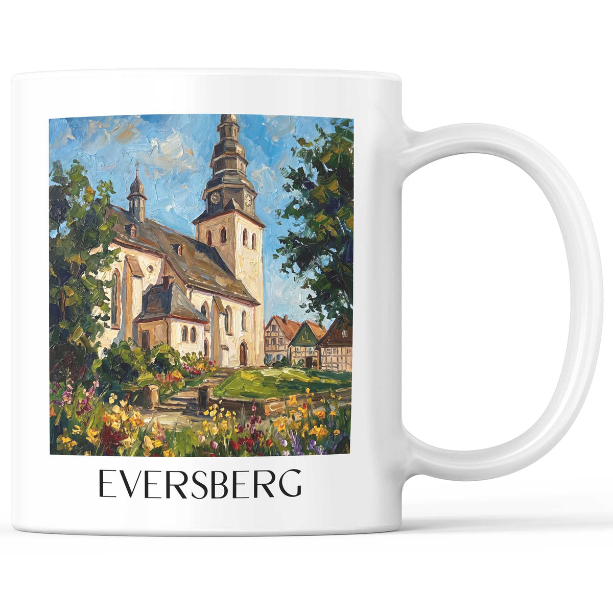 Eversberg Kaffeebecher - Sauerland - Deutschland Becher - Kaffeetasse im Ölgemälde Stil