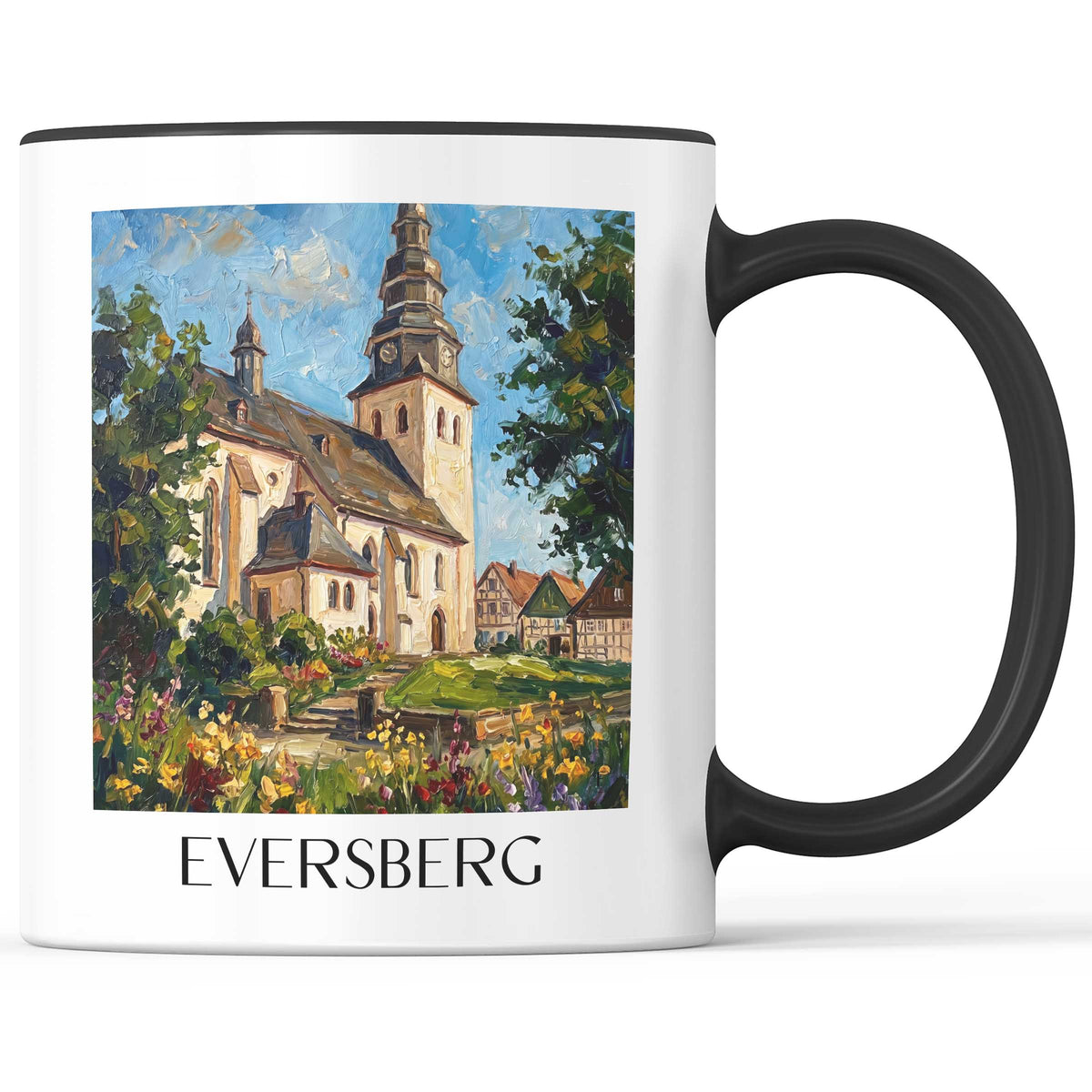 Eversberg Kaffeebecher - Sauerland - Deutschland Becher - Kaffeetasse im Ölgemälde Stil