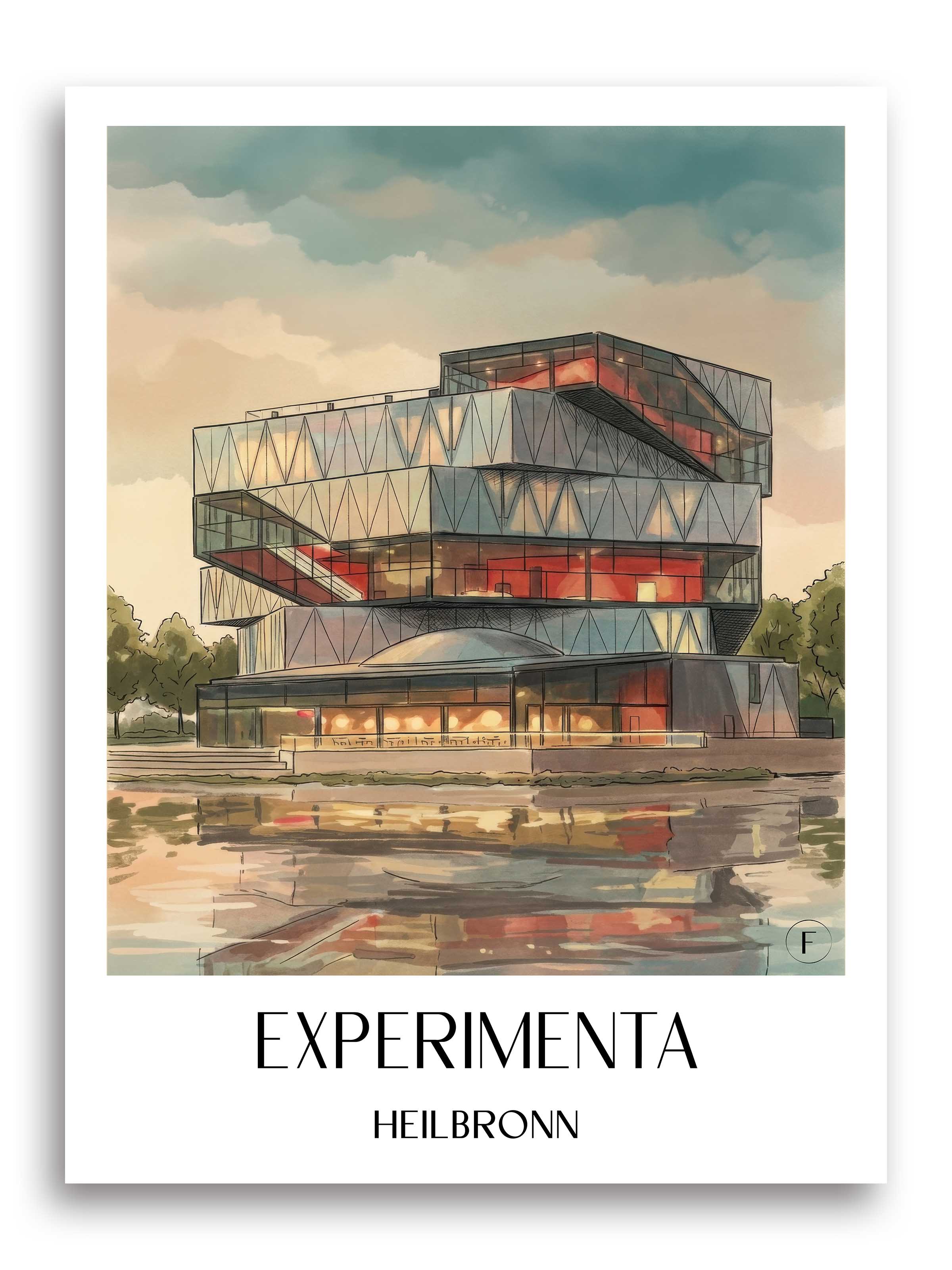 experimenta-heilbronn-deutschland-poster-aquarell