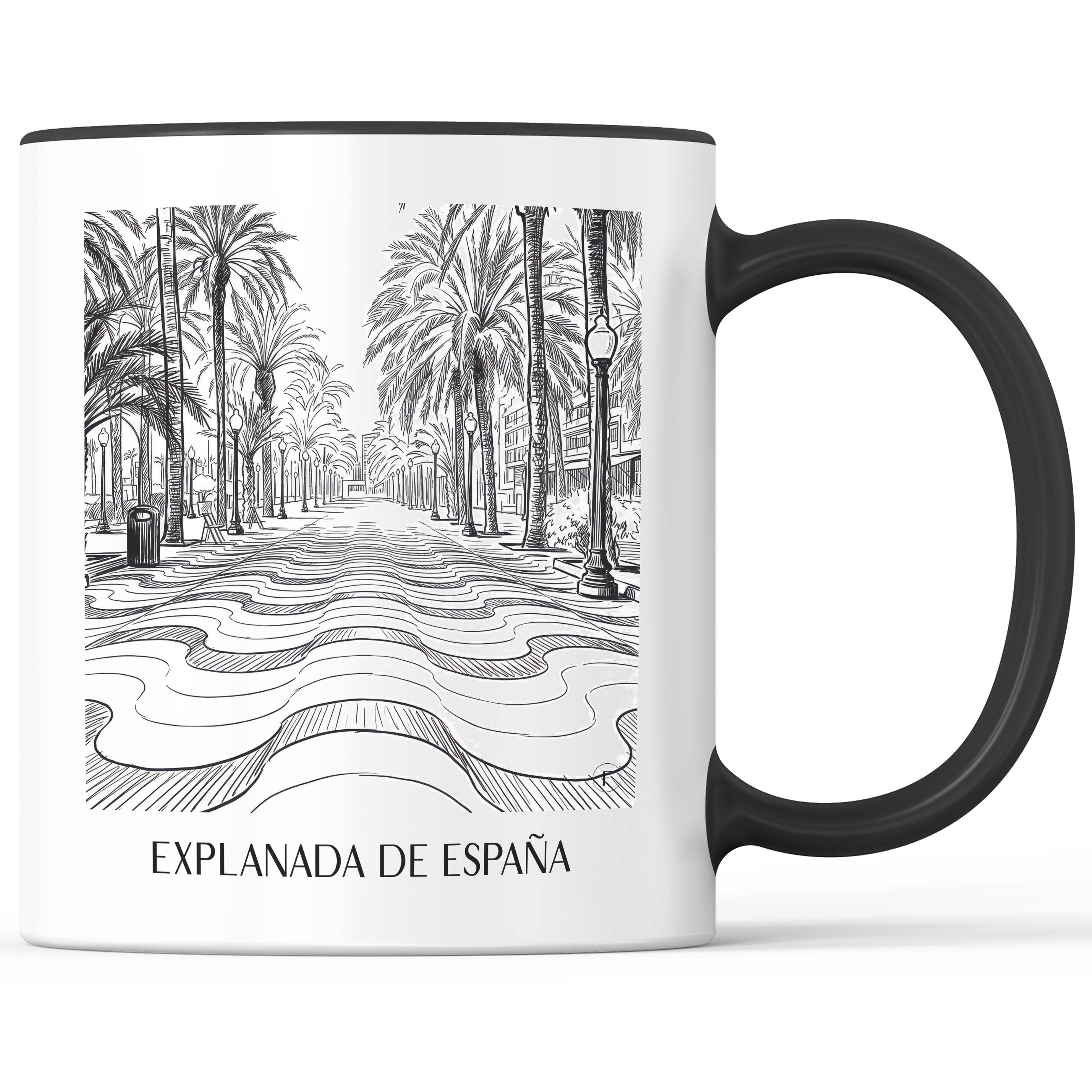 explanada-de-españa-alicante-spanien-kaffeebecher-skizze