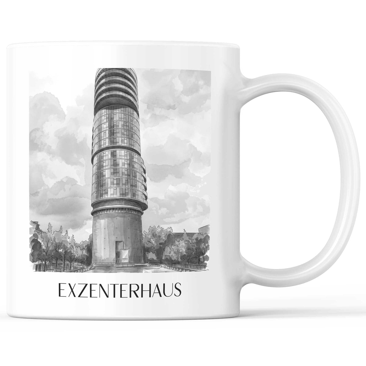 exzenterhaus-bochum-deutschland-kaffeebecher-aquarell-schwarz-weiss