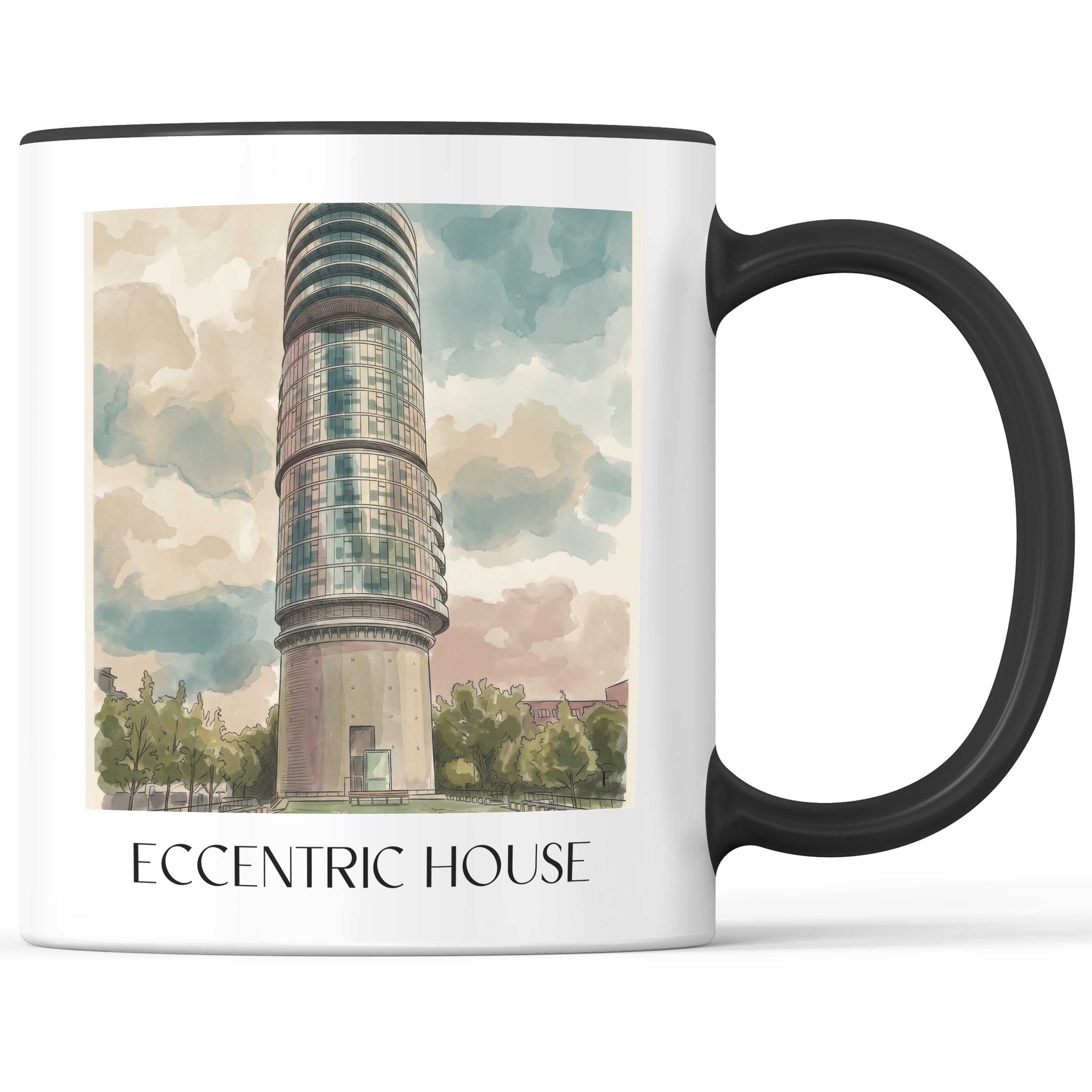 Exzenterhaus Kaffeebecher - Bochum - Deutschland Becher - Kaffeetasse im Aquarell Stil - favplace