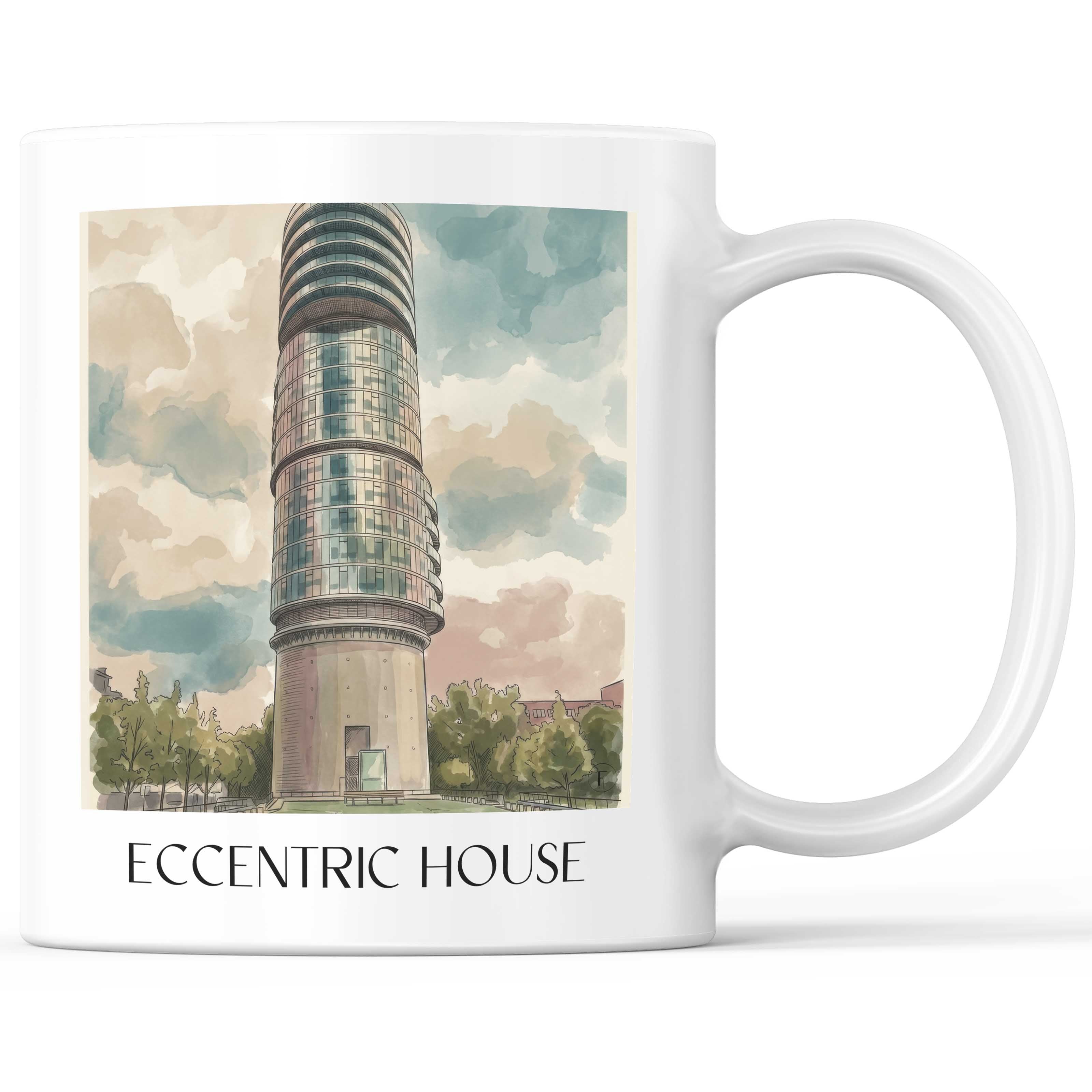 Exzenterhaus Kaffeebecher - Bochum - Deutschland Becher - Kaffeetasse im Aquarell Stil - favplace